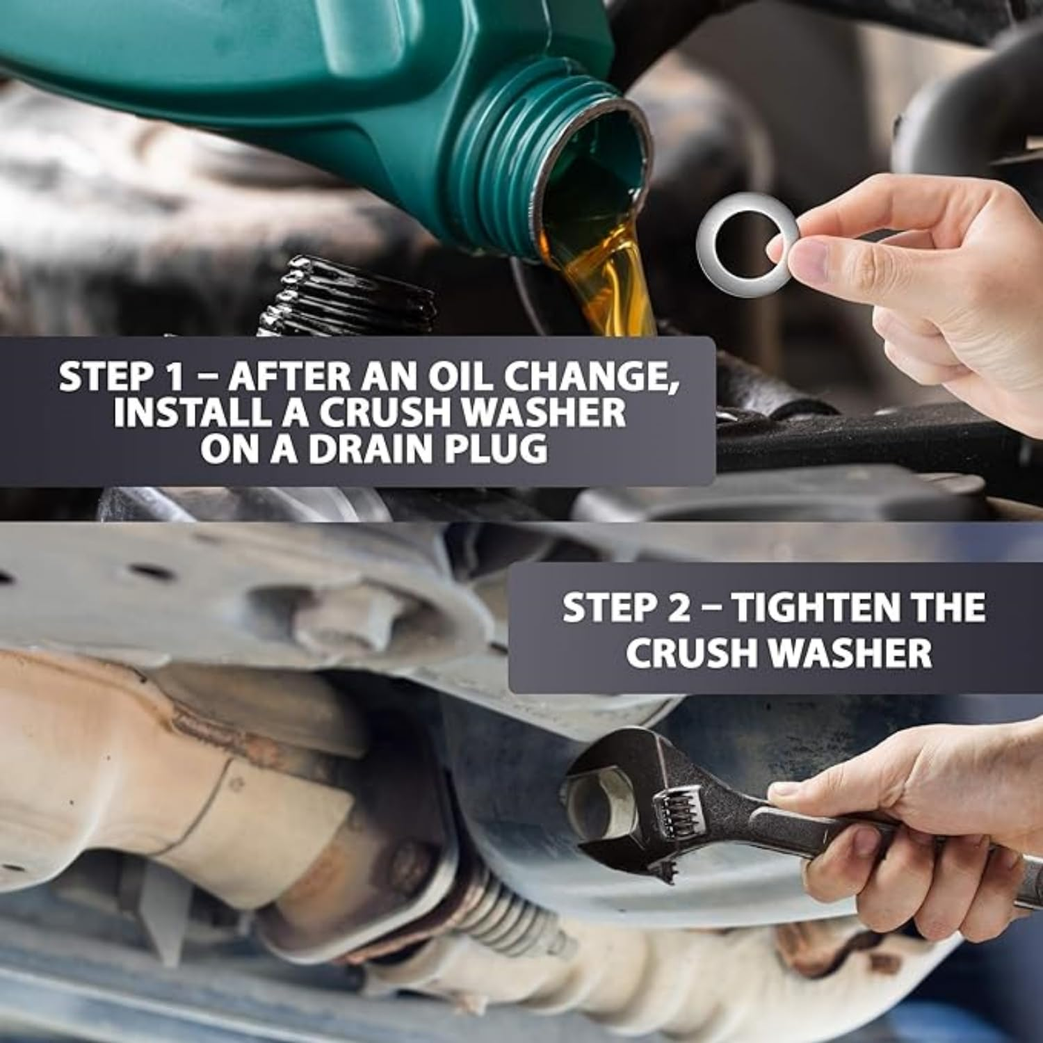 50PCS Aluminum Crush Washers Car Flat Sealing Gaskets Oil Sump Plug Washer Drain Plug Gaskets Plate Rings 20Mm OD 14Mm ID 1.5Mm Thickness image number 2