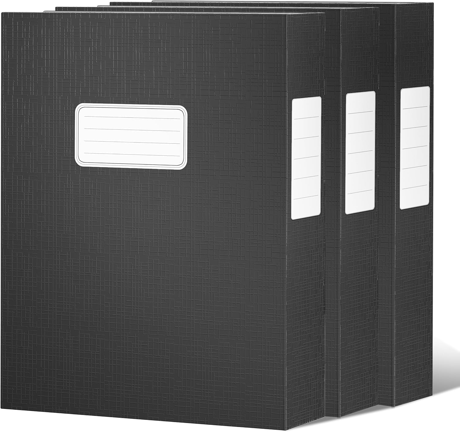 Jiawei File Case (Set of 3), Document Organizer. A4 Files, Black 9.5 X 1.8 X 12.7 Inches Document Case, 300 Sheet Capacity