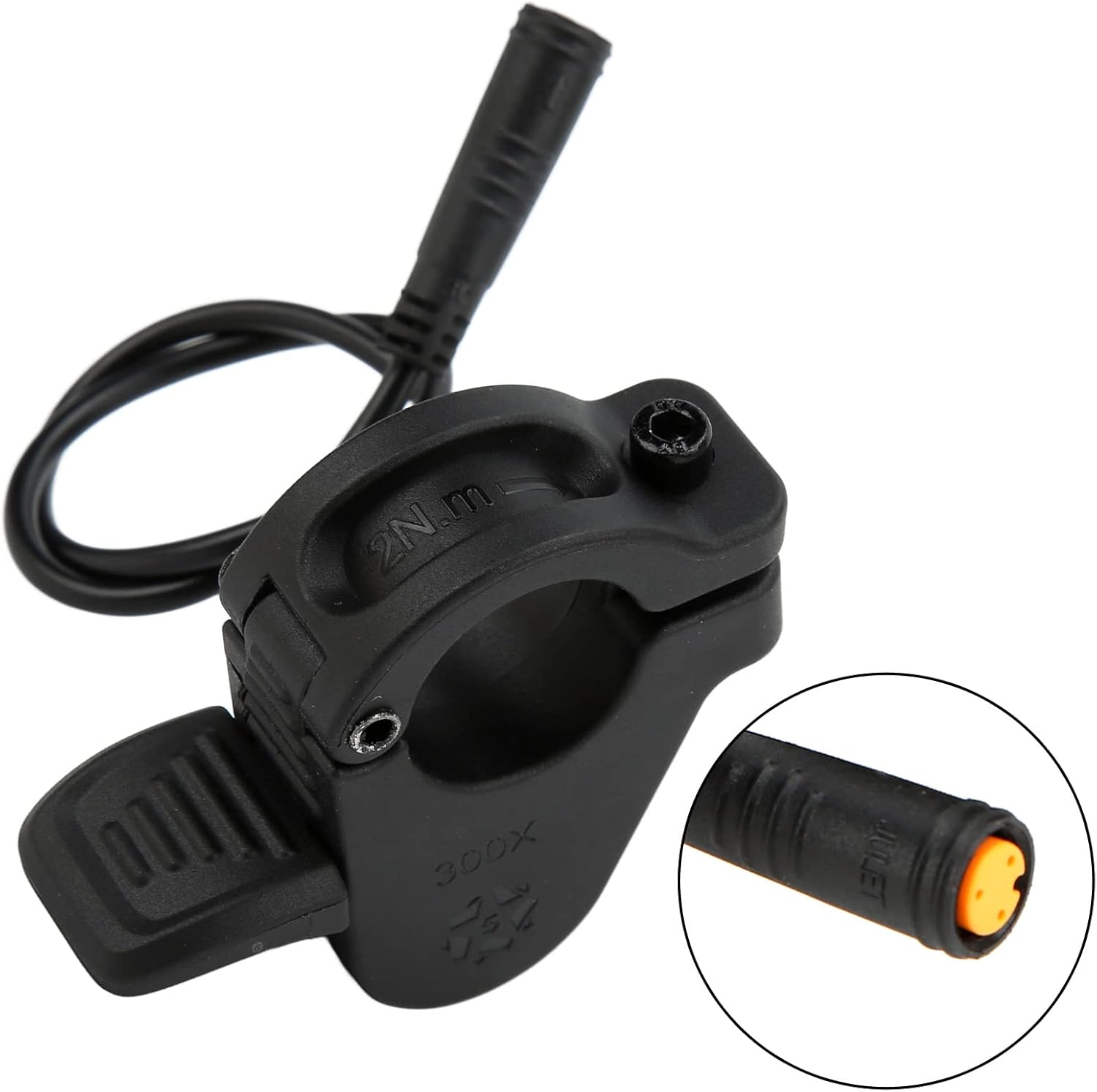 Electric Scooter Thumb Throttle, 300X Speed Control Electric Bike Thumb Throttle for 12V, 24V, 36V, 48V, 52V, 72V Ebike, Waterproof Left and Right Universal Finger Throttle Accelerator image number 2