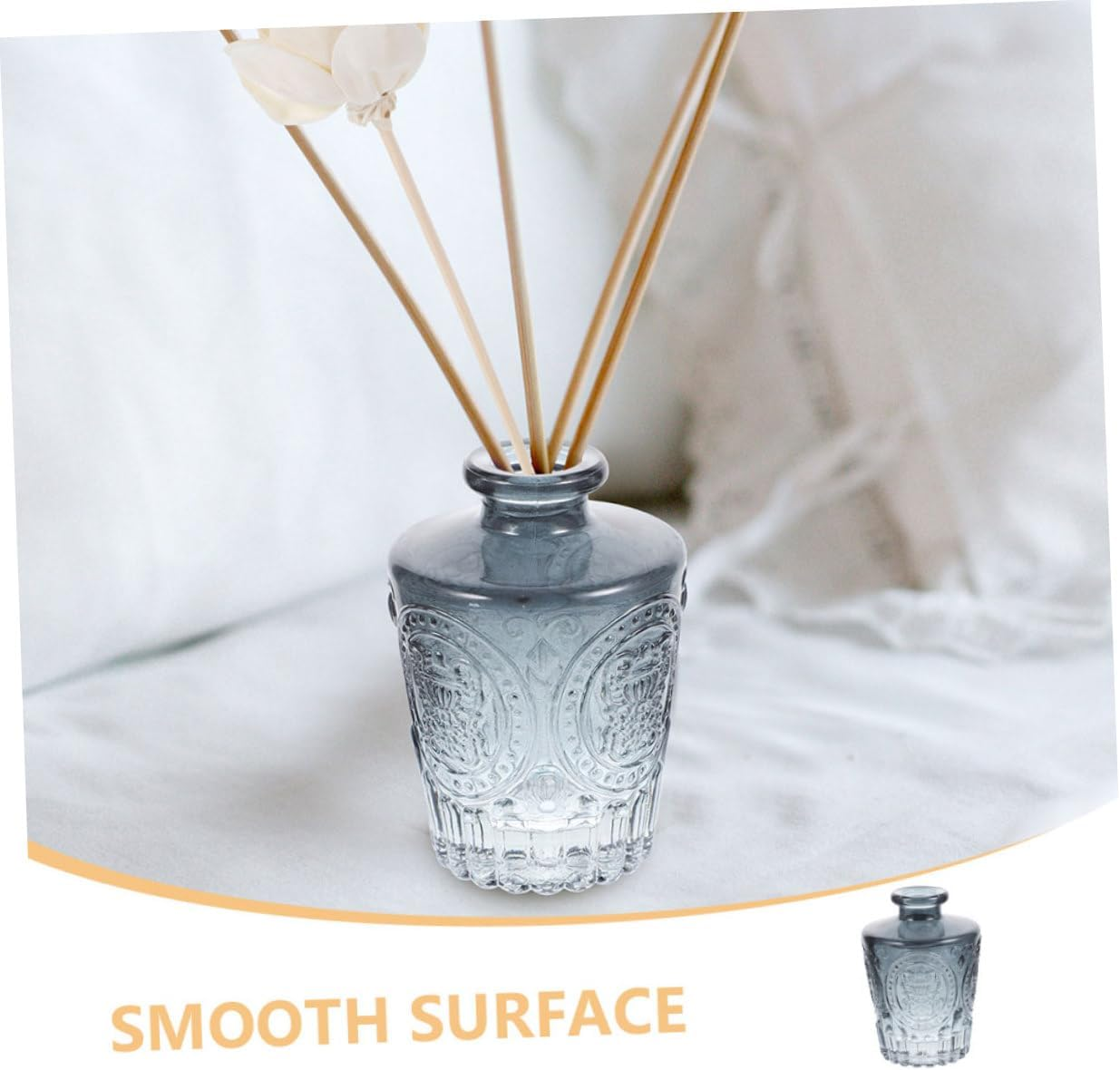 4Pcs 130Ml Glass Aromatherapy Diffuser Bottles Refillable Essential Oil Containers for Home Air Purification Gray Decorative Scented Aroma image number 1