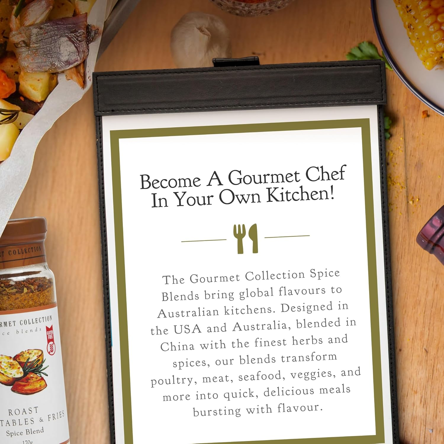 The Gourmet Collection Mediterranean Spice Blend, 125G &ndash; Gourmet Seasoning for Meats & Vegetables, Flavoured Spice Mix, Gluten Free, No Artificial Flavours or Colours, Cooking Spices