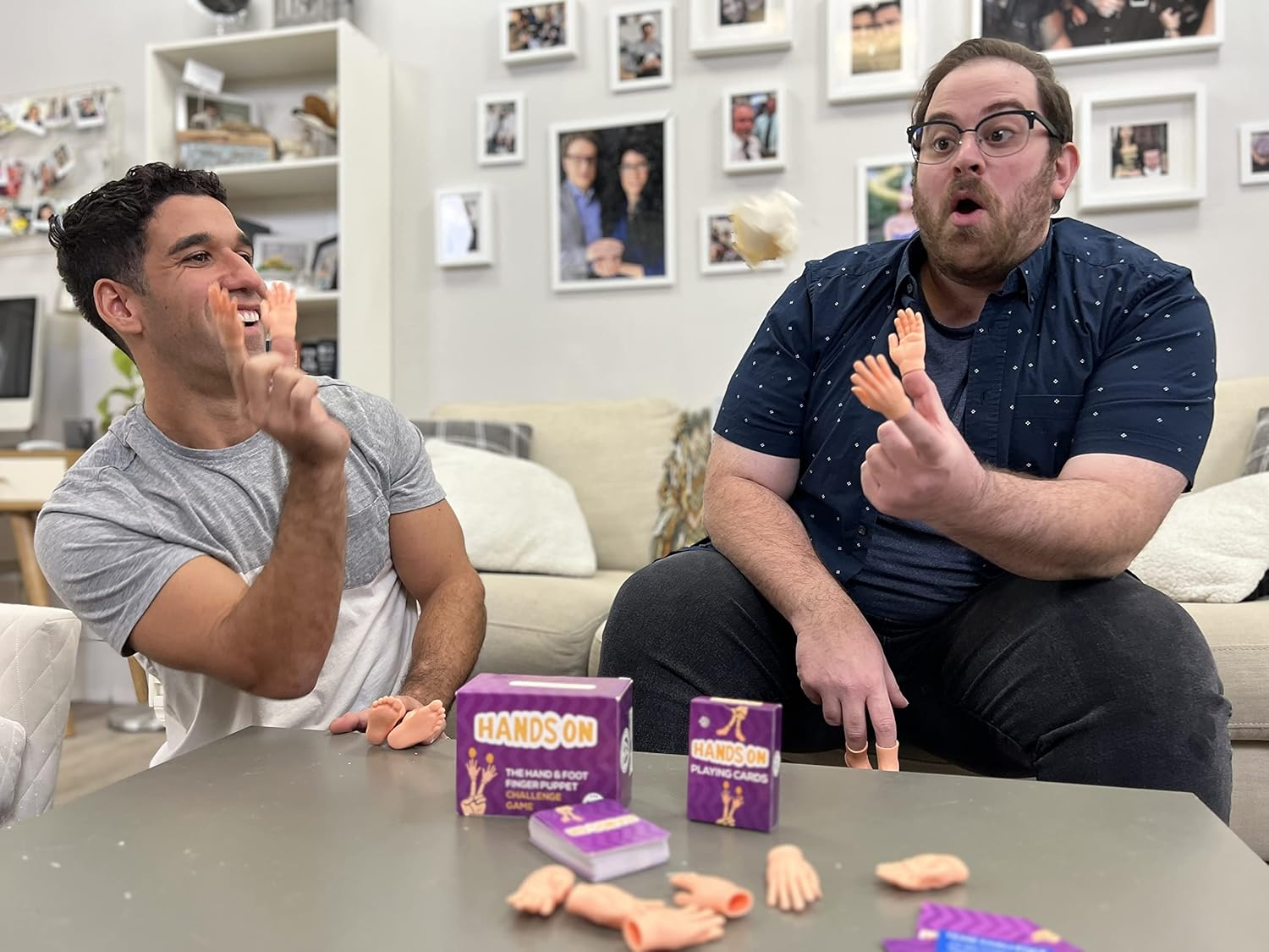 DR DINGUS Hands on Challenge Game - Includes Finger Hand and Feet Puppets - Hilarious Fun with Friend and Family image number 4