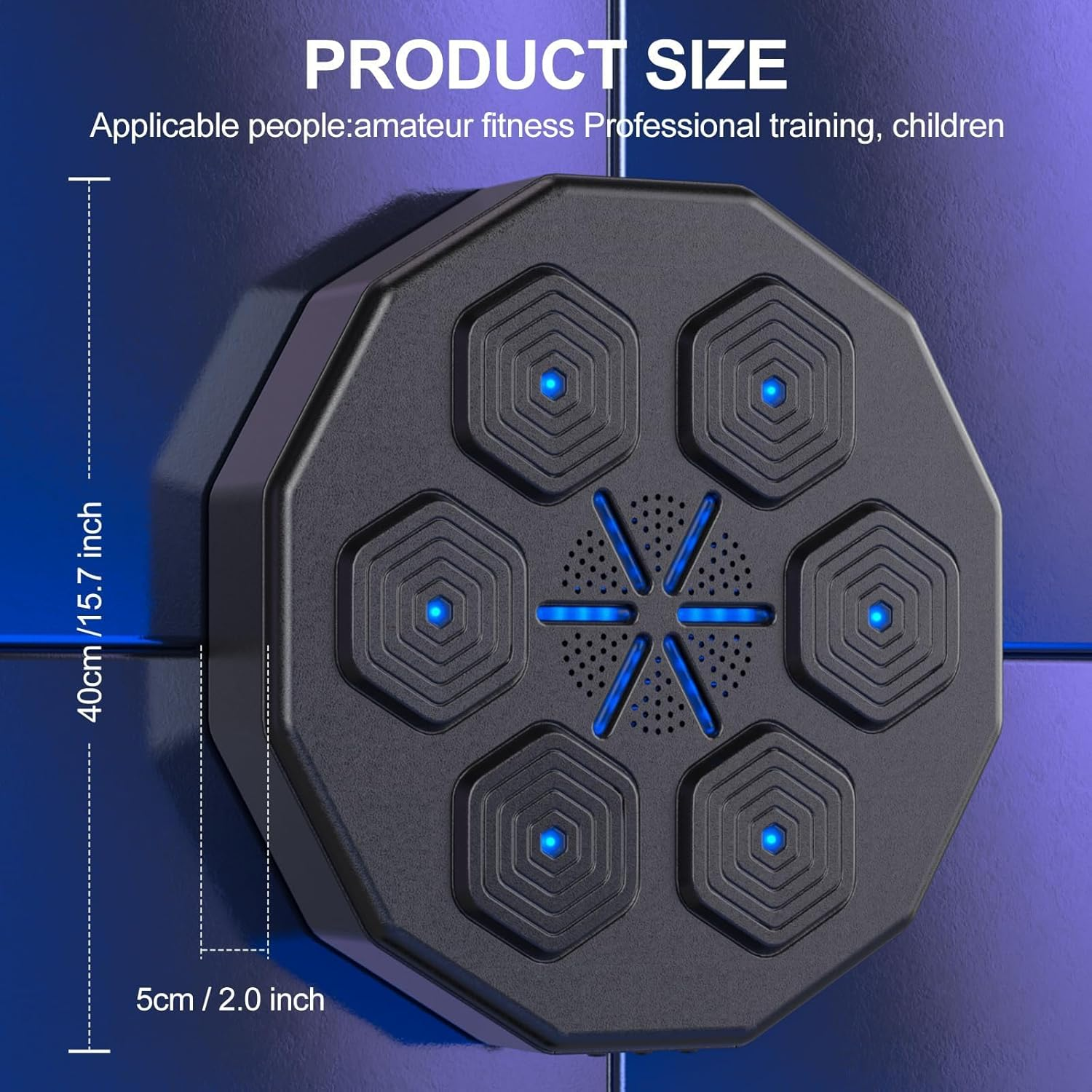 Smart Music Boxing Machine with Two Pairs of Gloves Upgraded 2.0 Smart Bluetooth Music Boxing Parent-Child Games Wall-Mounted Exercise Equipment for Home image number 2