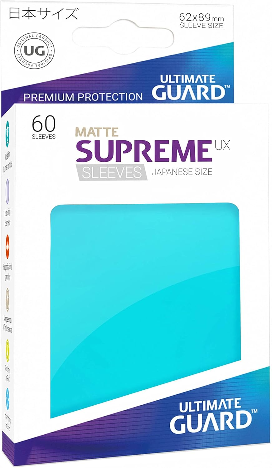 Ultimate Guard UGD010587 Supreme UX Sleeves, Japanese Size, Matte Black, 60 Counts