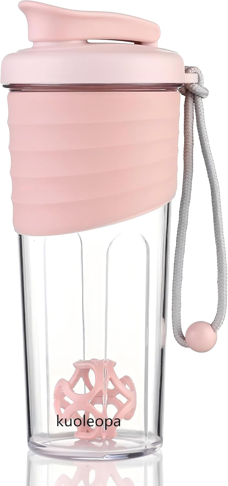 Shaker Bottle for Protein Mixes，24 Oz，Protein Shaker Bottles with Whisk Ball, Mixer Bottle, Protein Bottle,Portable Pre Workout Whey Protein Drink Shaker Cup，Pink