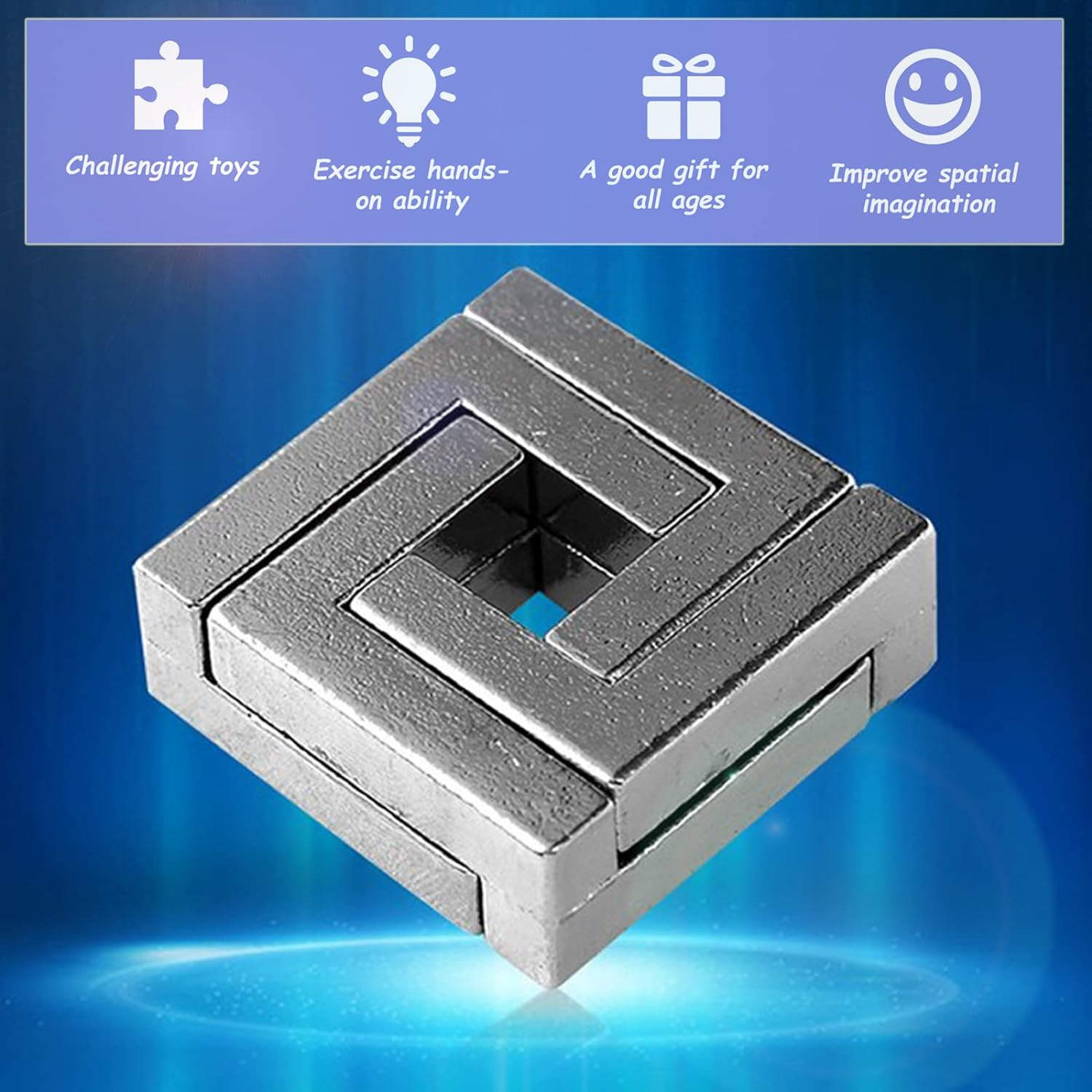 Roseflower 15 Pcs IQ Test Puzzle Brain Teaser Metal Wire Puzzles Mind Game Educational Toys Disentanglement Unlock Interlock Game Magics Trick Toy for Party Favor Kids Adults Challenge Interlock Game - 2 image number 3