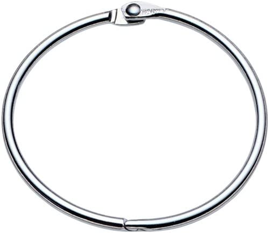 Charles Leonard Multipurpose Loose Leaf Book Rings with Snap Closure, 3&rdquo; Diameter, 10-Rings, Silver (R79) image number 5