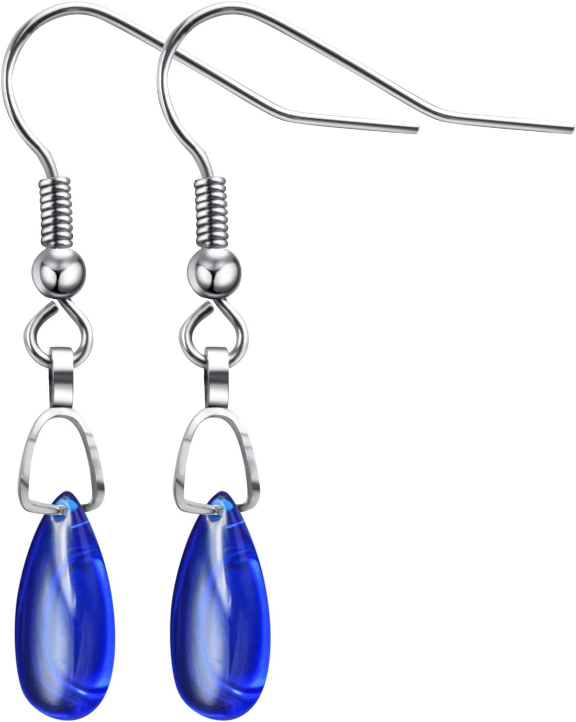 Hypoallergenic Earring Hooks,50Pcs Stainless Steel French Earring Hooks Wire Ear Ball Hooks with Pendant Clasp for Jewelry Earring Making Crafts Diy,Silver