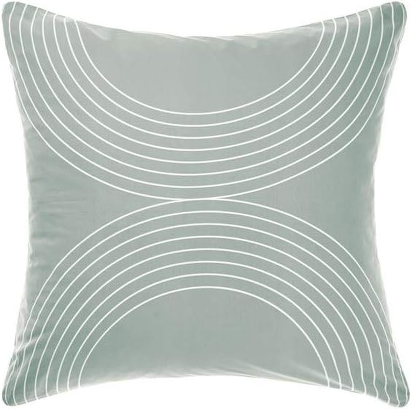 Linen House 300TC Cotton Percale European Pillowcase, Charcoal