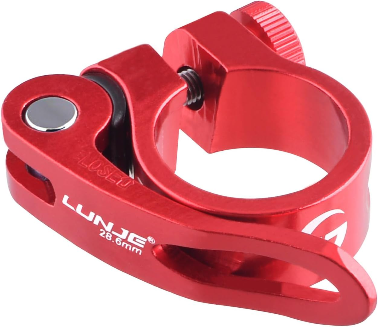 Azarxis Bike Seat Post Clamp Aluminum Alloy Quick Release Bicycle Seatpost Tube Clip 28.6Mm 31.8Mm 34.9Mm for Mountain Bike Road Bike Fixie Gear Track Bike Folding Bike DH MTB BMX (Black, 31.8Mm)