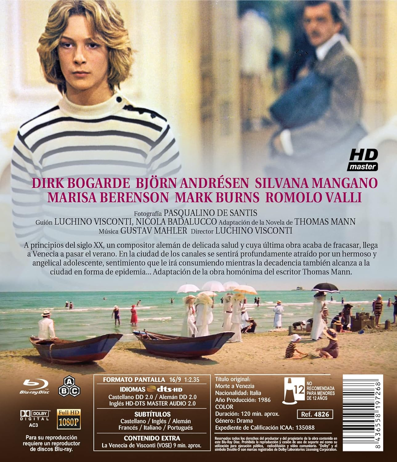 The Death in Venice/Morte a Venezia/Death in Venice 1971 Blu-Ray EU Import with German Language/German Subtitles image number 1