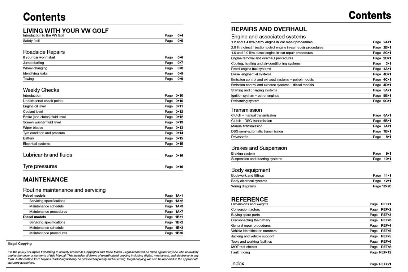 VW Golf Petrol & Diesel ('13-'16) 62 to 66: Owners Workshop Manual image number 1