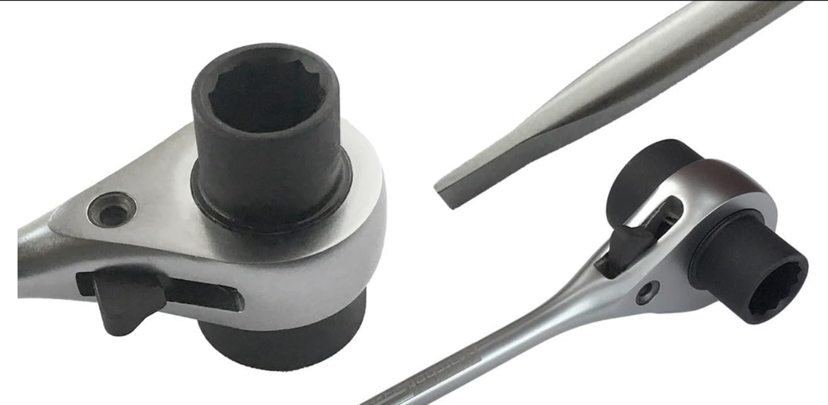 Ratchetscrench-The Original Ratcheting Chainsaw-Maintenance T-Bar Wrench (13Mm/19Mm Scrench) image number 6