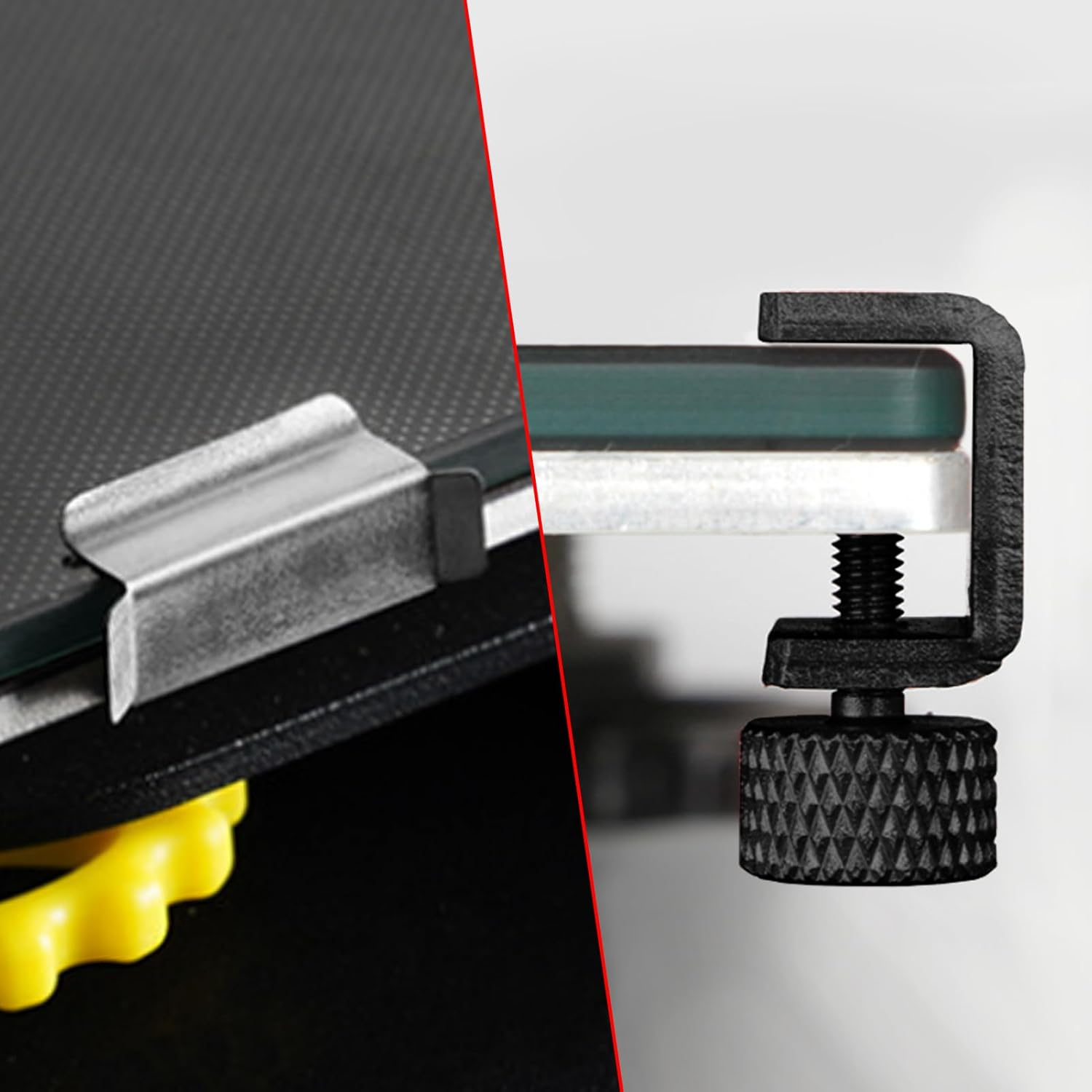 8PCS 3D Printer Bed Clips Clamps Ender 3 Glass Plate Clamps 3D Printer Build Plate Clips 3D Printer Heated Bed Glass 3D Printer Fix Clamp Adjustable Fixed Clips Glass Bed Stable Clamps image number 3