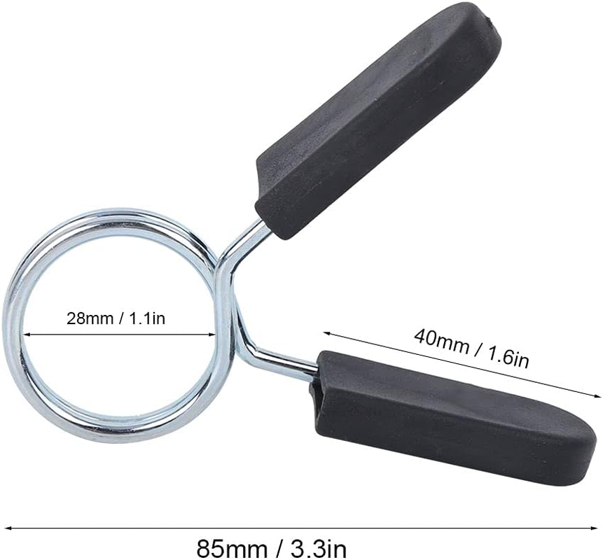 Dumbbell Barbell Spring Collars, 4PCS Weightlifting Strength Training Lock Clamp Spinlock Barbell Collar Lock (28Mm) image number 5