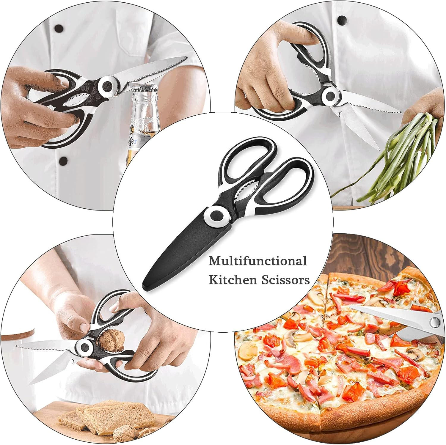 Kagoling Kitchen Utensil Set, Non-Stick Heat Resistant Kitchen Utensil Set, Silicone with Wooden Handle, 13 Pieces, Kitchen Utensils Including Spoons, Tongs, Whisk, Spatula image number 6