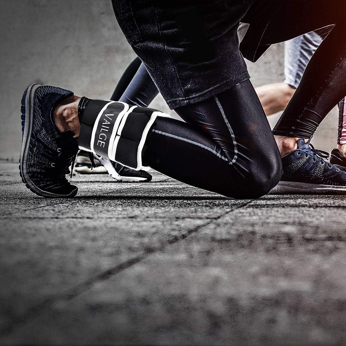 Ankle Weights Adjustable Leg Weights for Fitness Jogging Walking Exercise, Ankle Weights Women Men 0.5KG - 3KG, Black Grey Pink Blue Purple Wrist and Ankle Weights