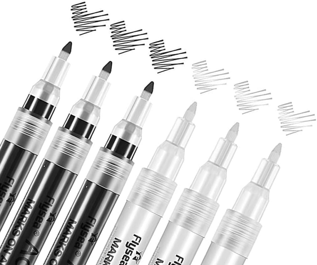 Permanent Paint Marker, Acrylic Paint Pens 0.7Mm Extra Fine Point Fabric Paint Markers for Rocks Painting Supplies Metal Stone Canvas Ceramic Wood DIY Craft Making Supplies, 6Pcs image number 5