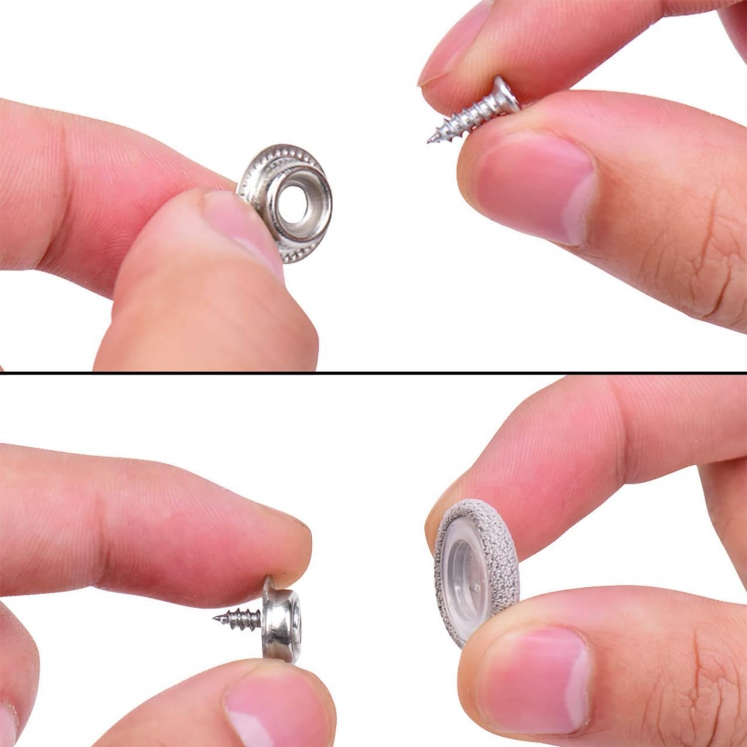 60 Pcs Automotive Car Roof Headliner Repair Kit, Universal Auto Roof Snap Rivets Repair Button Retainer Design for with Installation Tool and Fit All Cars Roof Flannelette Fixed (Gray) image number 1