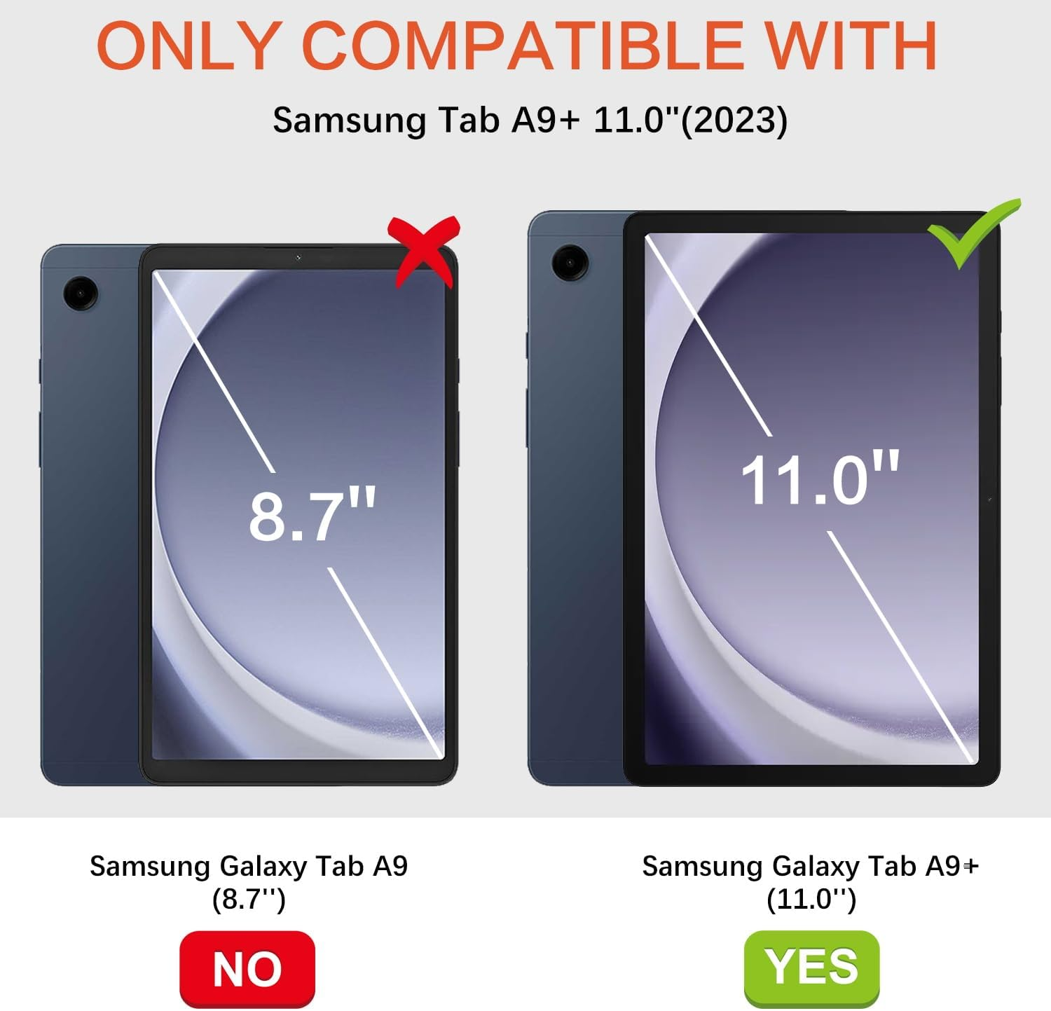 Gaobao for Samsung Galaxy Tab A9+ Case 11 Inch (2023)(SM-X210/X216/X218), Samsung Galaxy Tab A9+ Case for Kids, Full Body Protective Shockproof Tablet Case Cover with Adjustable Kickstand, Black - Black image number 3