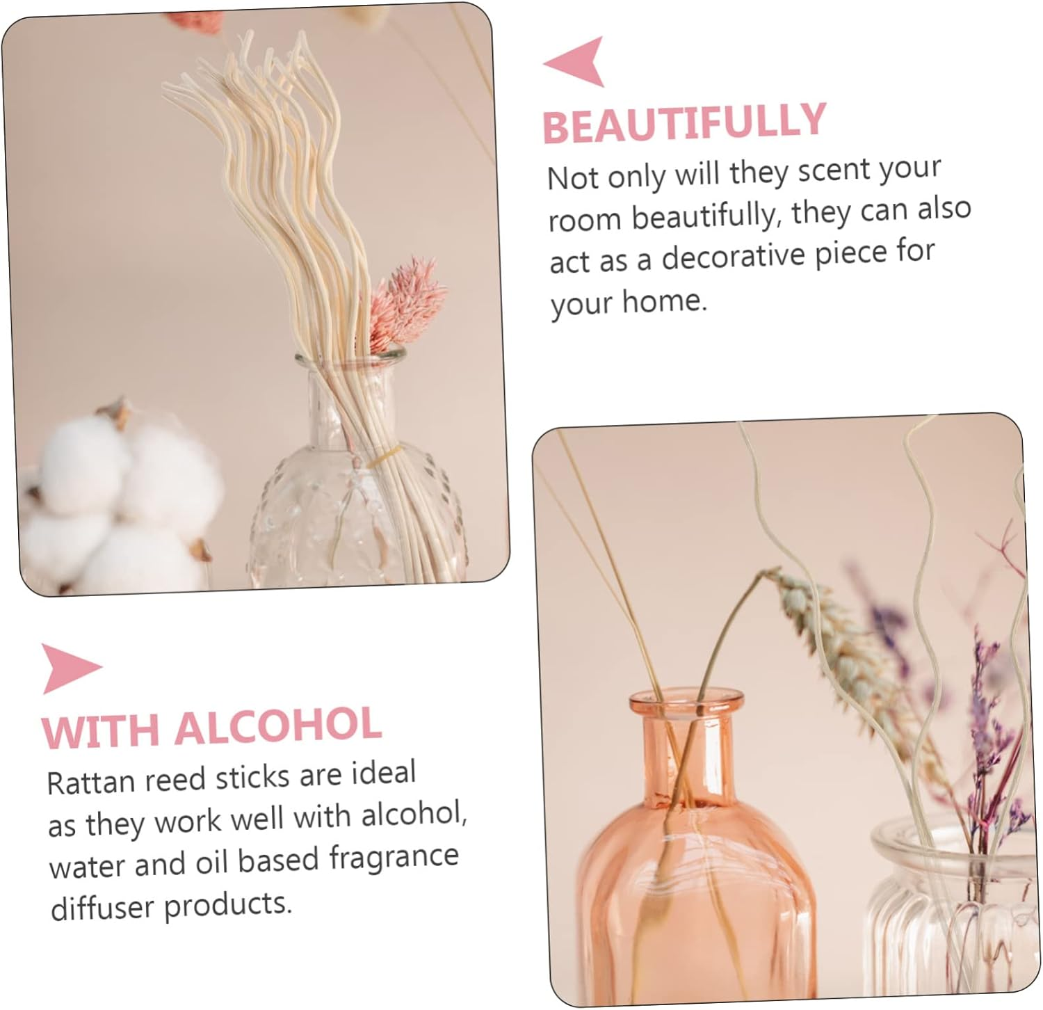 STOBAZA 80Pcs Diffuser Sticks Wave Shaped Refill Rattan Diffuser Sticks Replacement for Aroma and Fragrance Oil for Bottles Aromatherapy image number 5