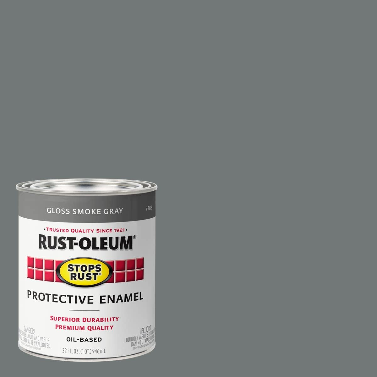 Rust-Oleum Stops Rust Protective Enamel 946Ml Gloss Smoke Grey - #1 Rust-Preventative Paint for Indoor/Outdoor Use, Durable & Corrosion-Resistant, Perfect for Metal Surfaces, Long-Lasting Protection