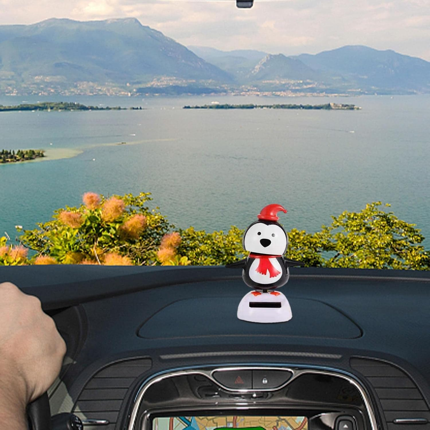 Solar Powered Dancing Toys - 1/4 Swing Figurines Toys for Car Dashboard Decorations, Figures Elk Santa Snowman Figure Solar Toys for Home Car Window Ornaments image number 5