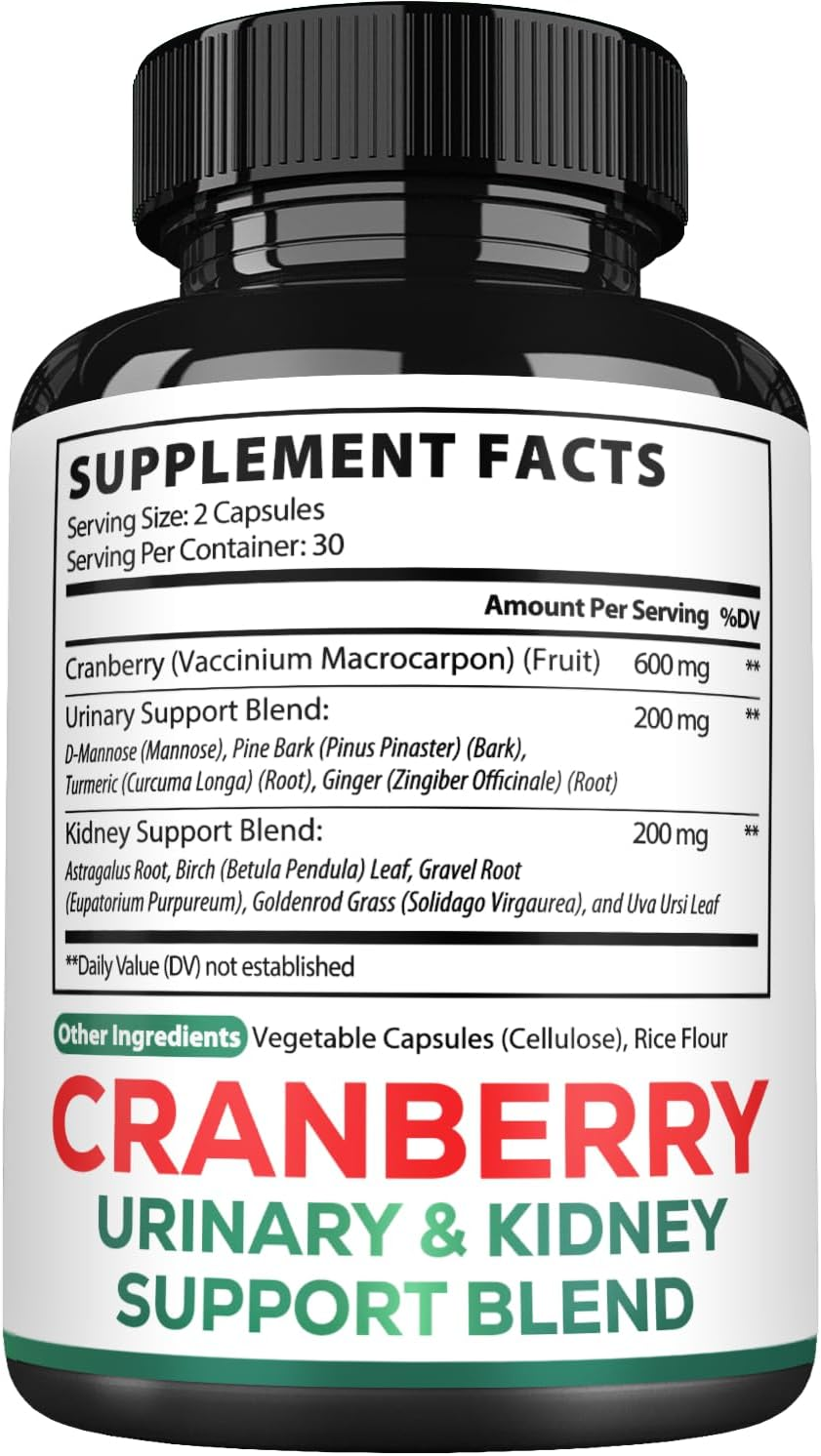 SATOOMI Cranberry Pills for Women - Combined with D-Mannose, Pine Bark, Uva Ursi Leaf & More - 60 Capsules image number 4