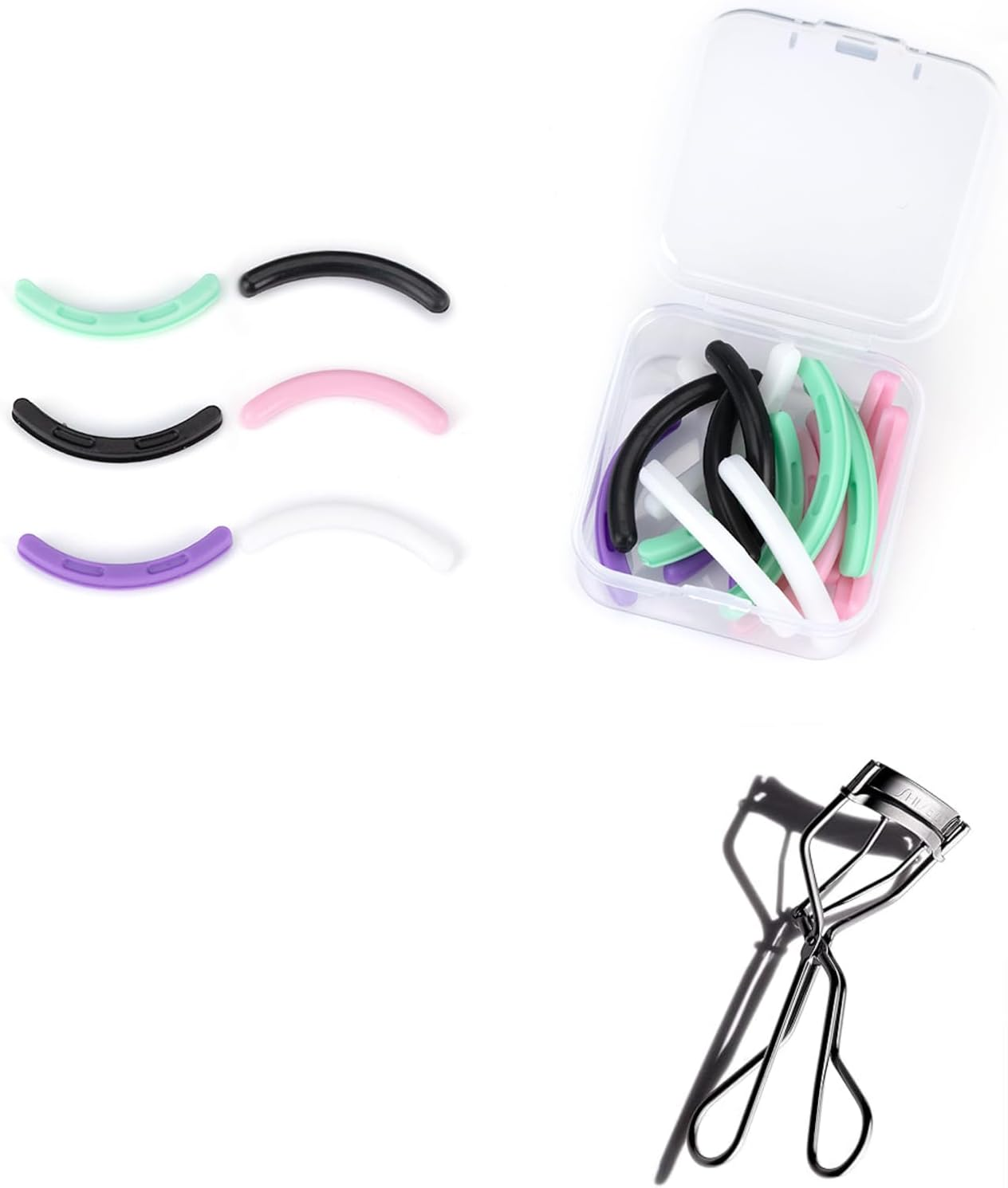 Eyelash Curler Refills Compatible with Shu Uemura,Eyelash Curler Pads 24Pcs,Silicone Lash Curler Refill Pads Compatible with Shu Uemura (Black)