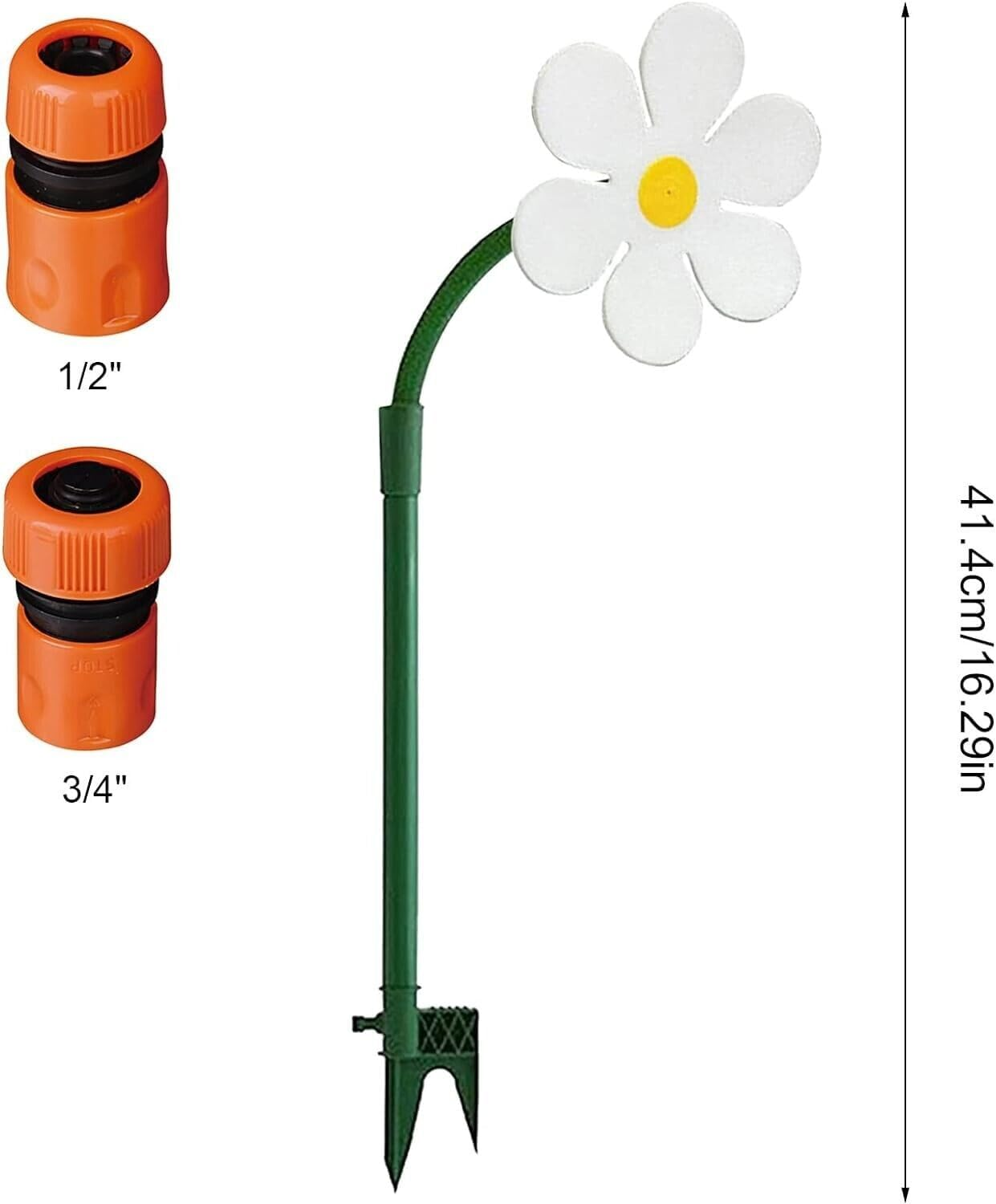 [2 Pack] BOOC 720&deg; Rotating Crazy Daisy Sprinkler, 2 Pack - Fun and Easy Garden Lawn Sprinkler for Kids and Adults image number 1