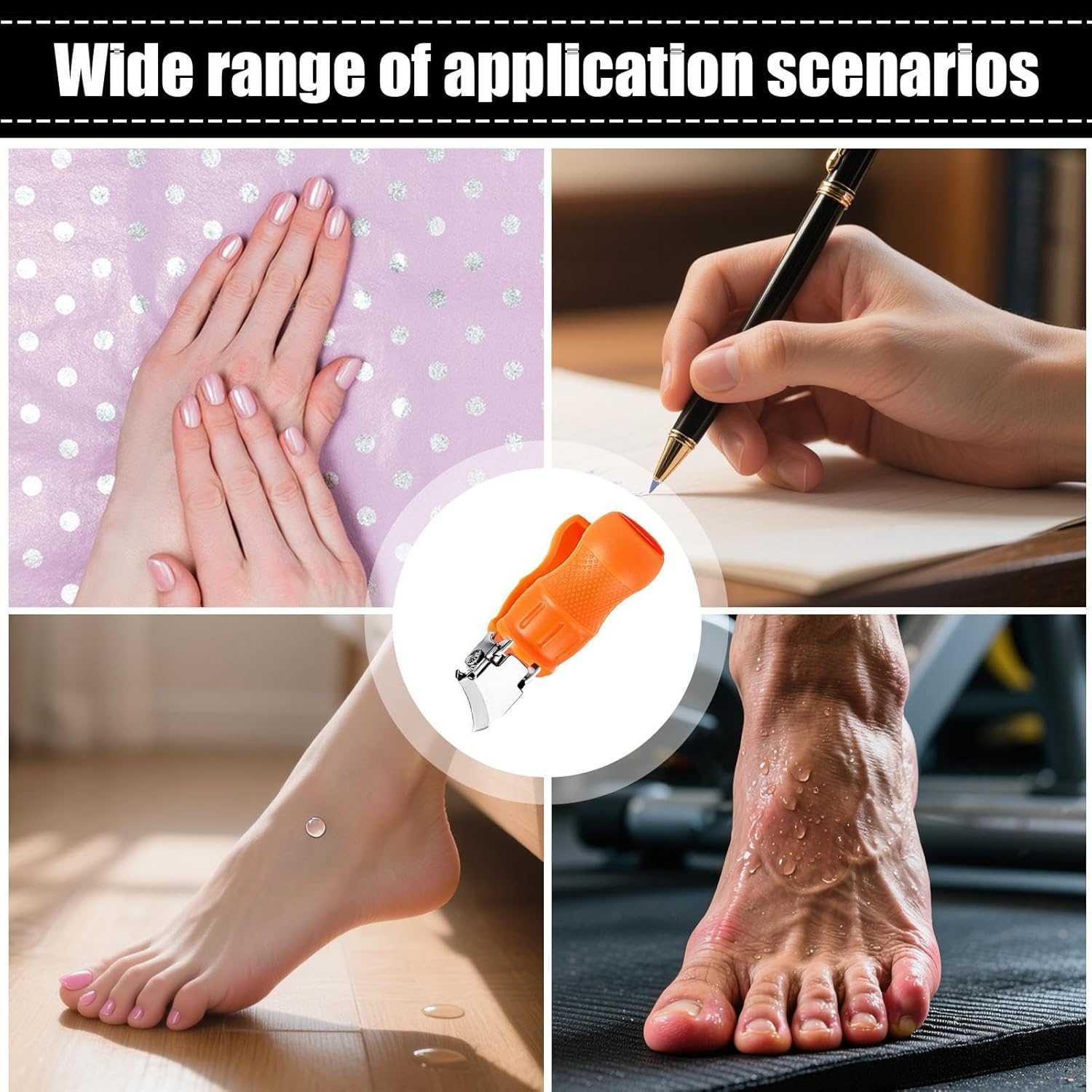 Slanted Nail Clippers | Wide Jaw Opening Slanted Nail Clippers - Trimmer Heavy-Duty Ergonomic Precision for Men Seniors Elderly Home Salon Pedicure image number 6