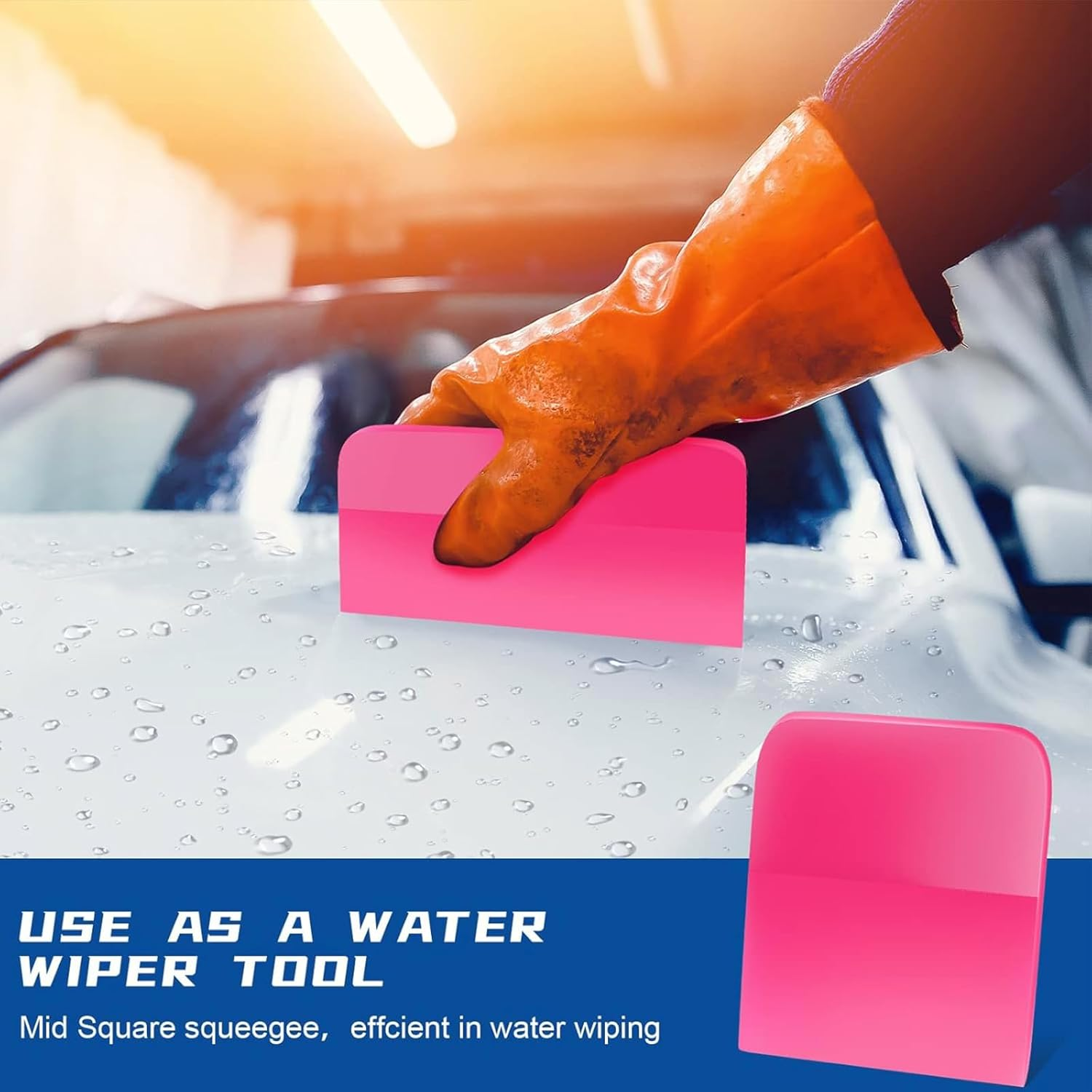 5 in 1 TPU Squeegee Kit, Anti-Scratch Soft Squeegee for Vinyl, Tint, Paint Protection Film, Window/Household Cleaning, Water Blade Scraper for Mirror & Surface Care image number 2