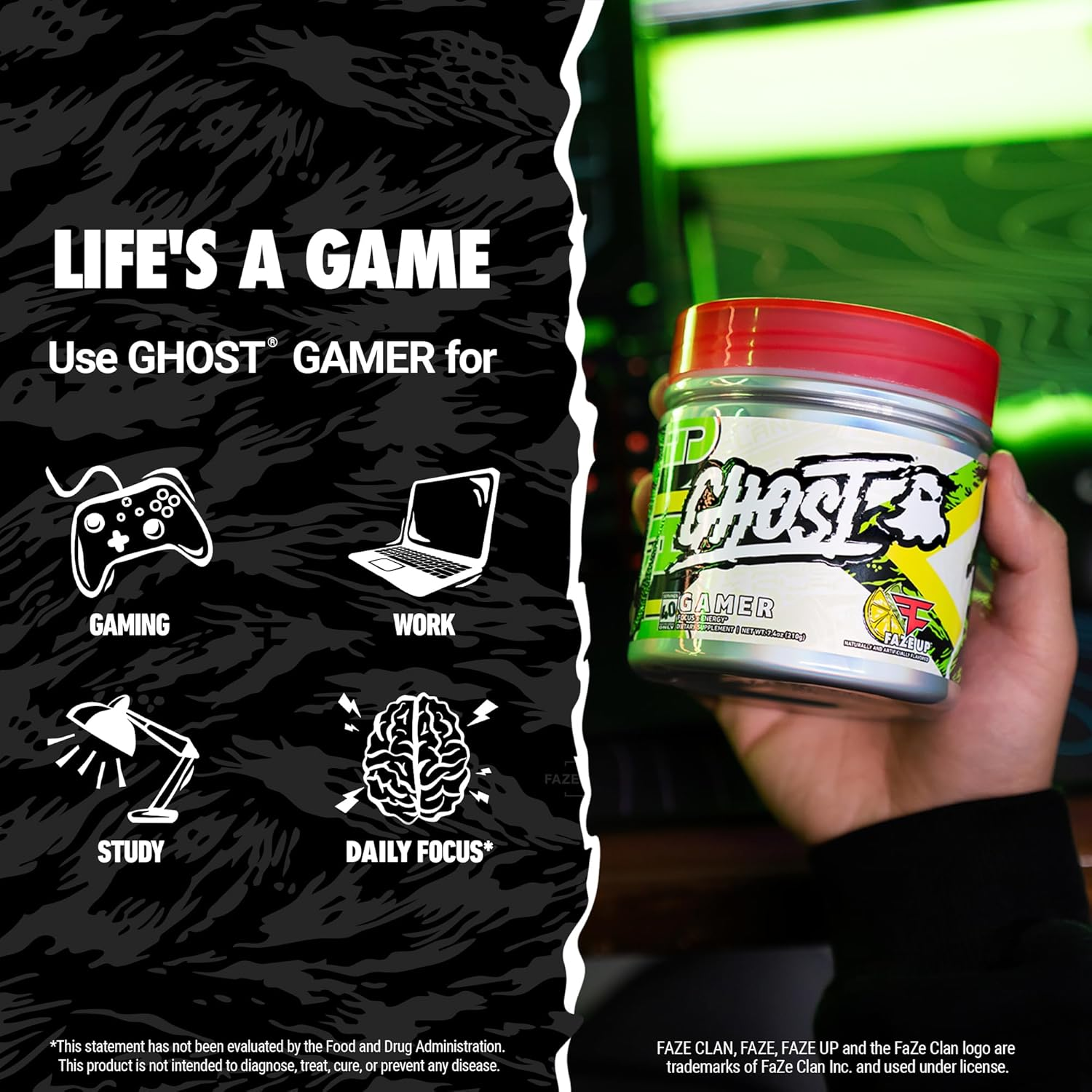 Ghost Gamer Faze up Energy Powder 210 G, 40 Servings image number 5