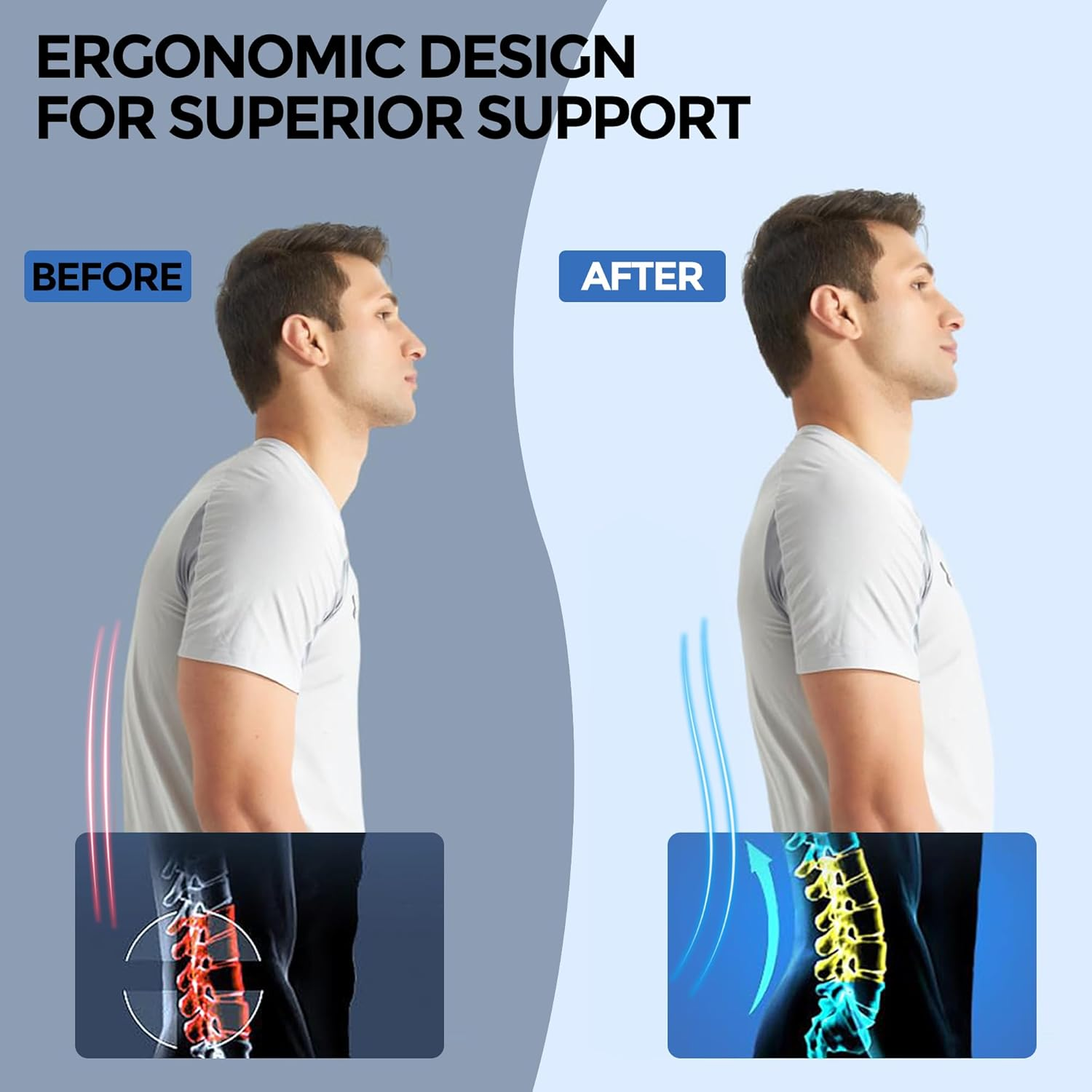 RAFSUN Back Brace for Lower Back Pain Relief - Adjustable Lumbar Support Belt with 3D Pad for Sciatica, Herniated Disc, Scoliosis -Lightweight, Breathable & Ergonomic Fit for Work, Gym, Daily Use image number 5