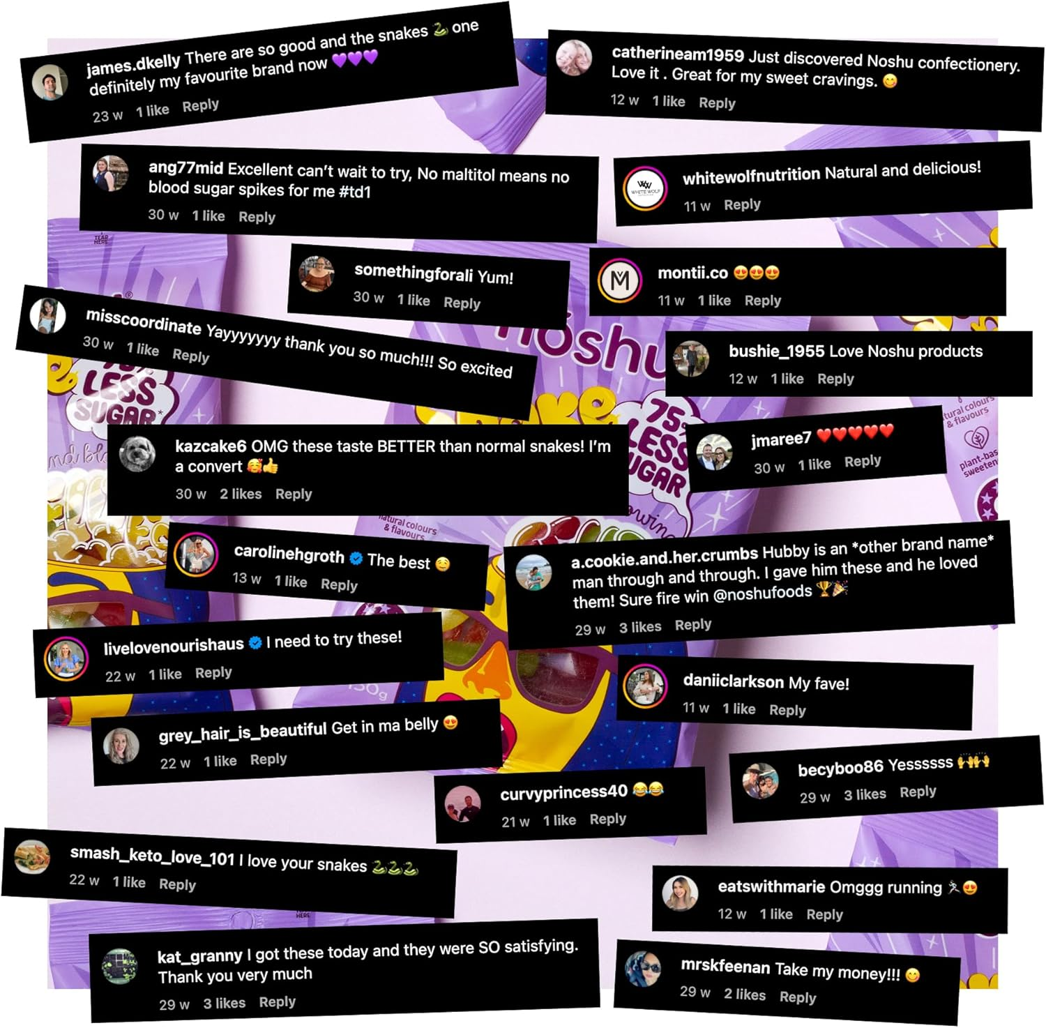 Noshu Less Sugar Jellies &ndash; Snake Pit 150G image number 4