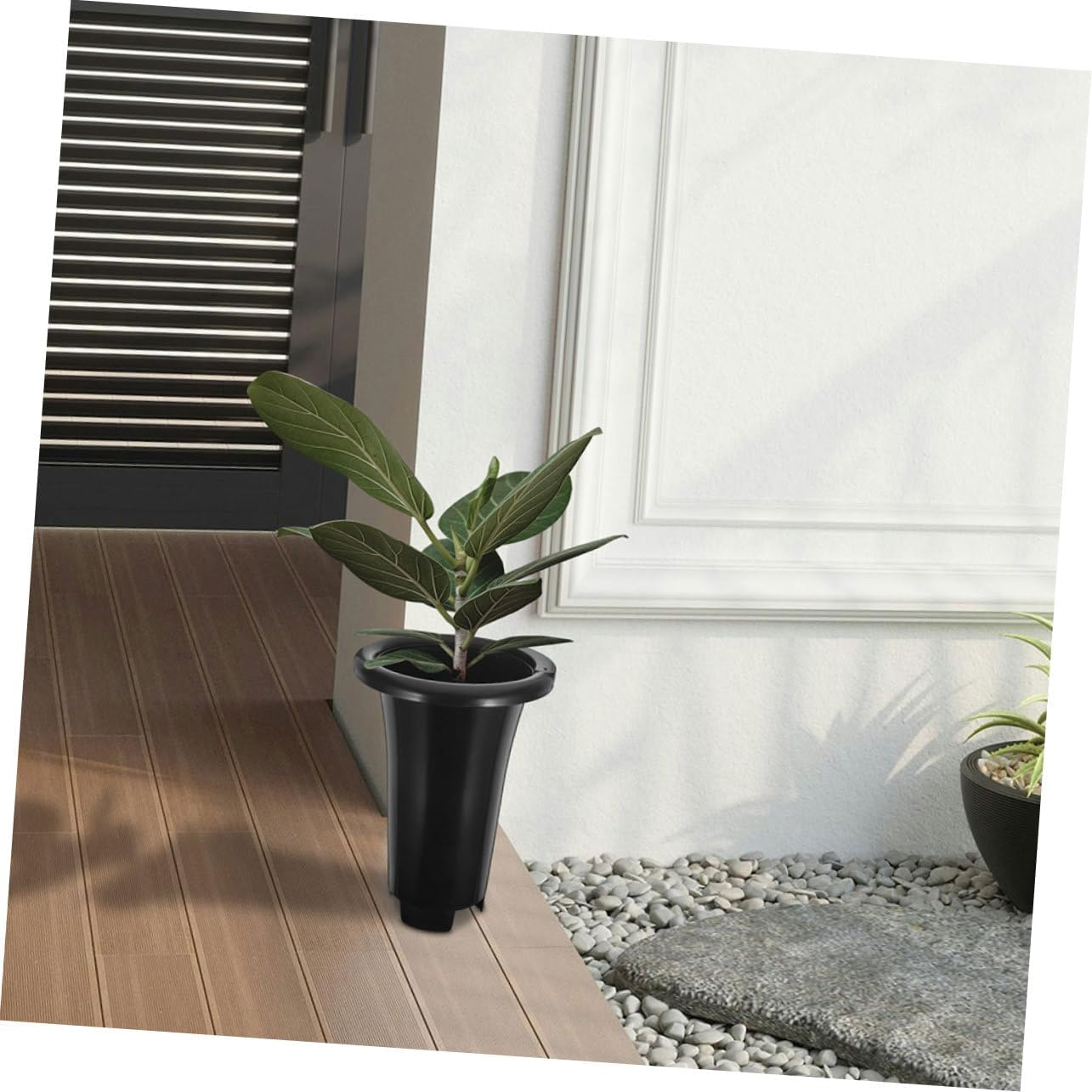 Generic Elegant Orchid Set 10 Plastic Pots Sturdy Construction Leakproof Base for Home and Office image number 4