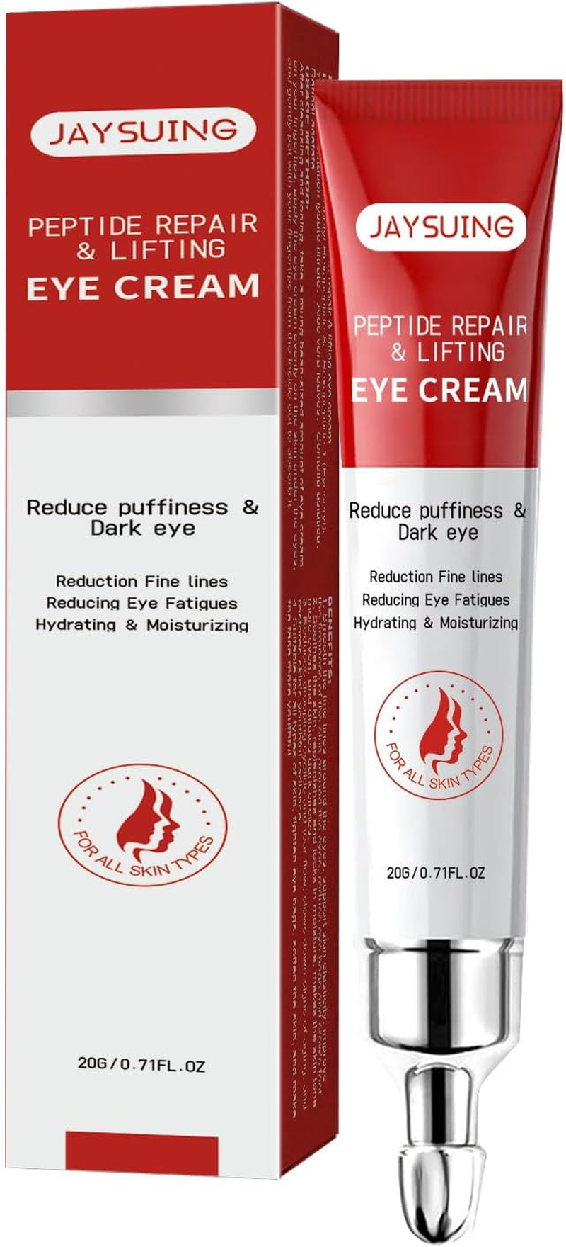 Peptide Anti-Wrinkle Eye Cream with Centella Asiatica Extract Firms, Lifts and Minimizes Fine Lines and Dark Circles. image number 2