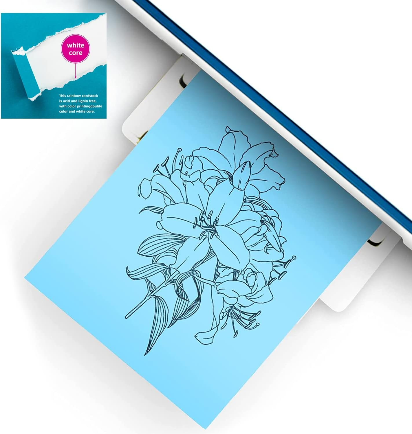 60 Sheets Color Cardstock, 28 Assorted Colors 250Gsm A4 Size, Double Sided Printed Cardstock Paper, Premium Thick Card Stock for Card Making, Craft, Scrapbooking, Party Decors, Kids School Supplies&hellip; - Double Color image number 3