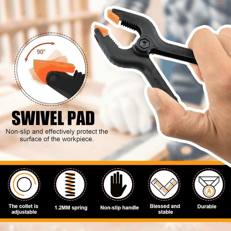 Spring Clamps, 20Pcs Mini Backdrop Clips, 65 &times;52Mm Heavy Duty Plastic Spring Clamps for Woodworking, Photography Studio, Home Improvement image number 4