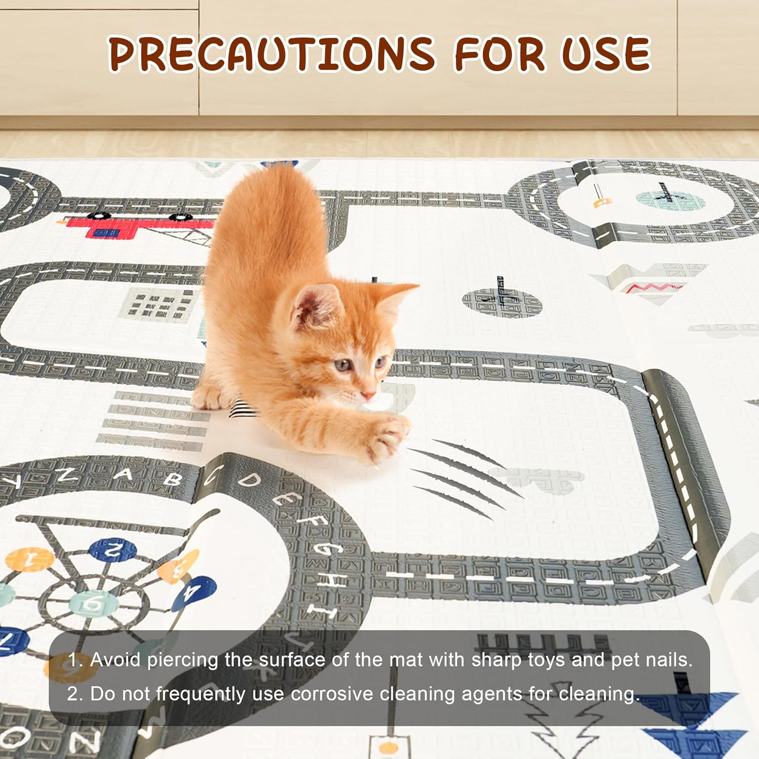 Baby Play Mat &ndash; Extra Large Foldable Foam Playmat for Babies & Toddlers, Waterproof, Non-Toxic, Reversible Tummy Time Mat, Soft Baby Floor Mat for Crawling & Learning to Walk (200X150 Cm) image number 1