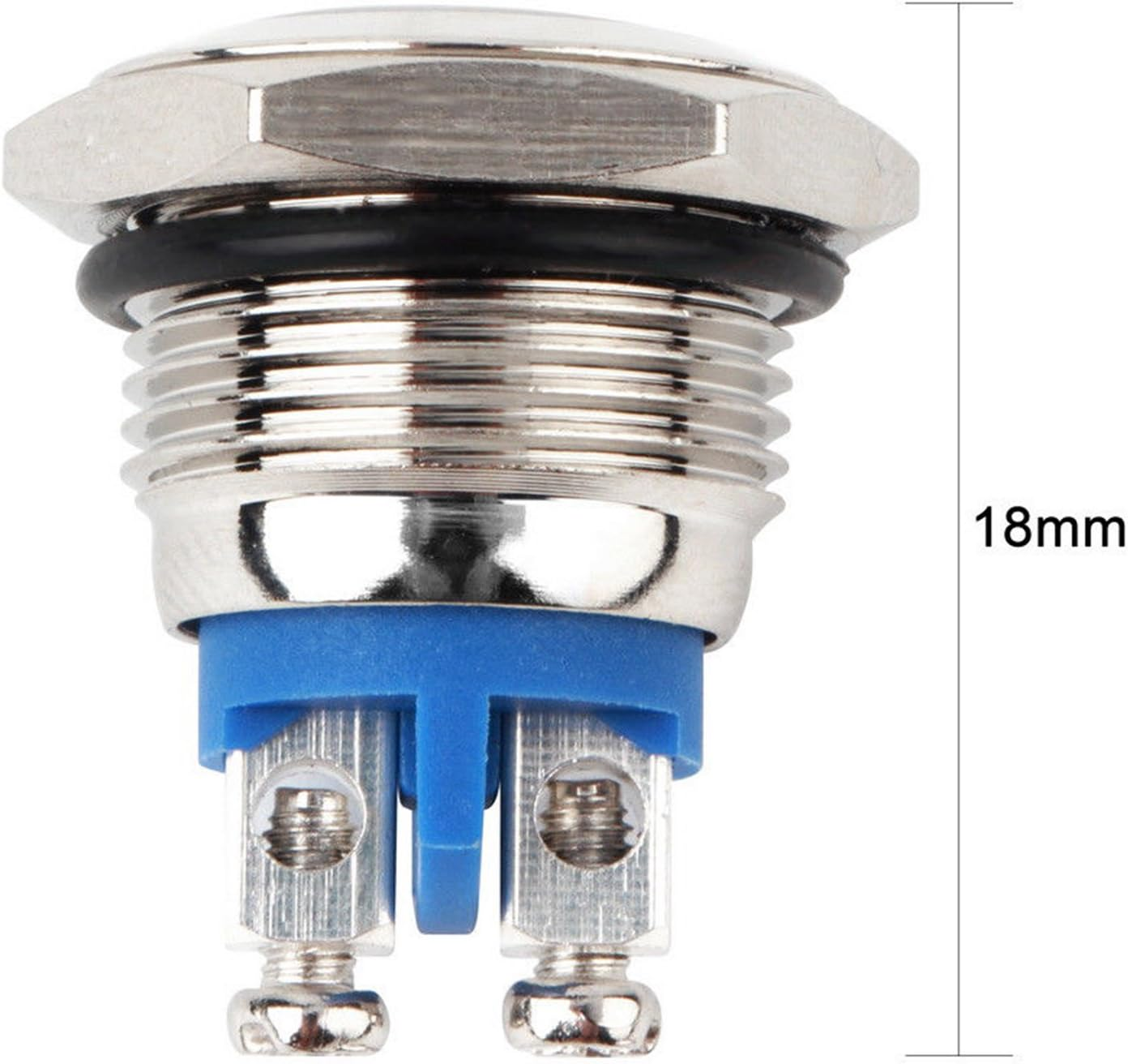 2X 16Mm Anti-Vandal Momentary Metal Stainless Steel Push Button Switch Flat Top image number 5