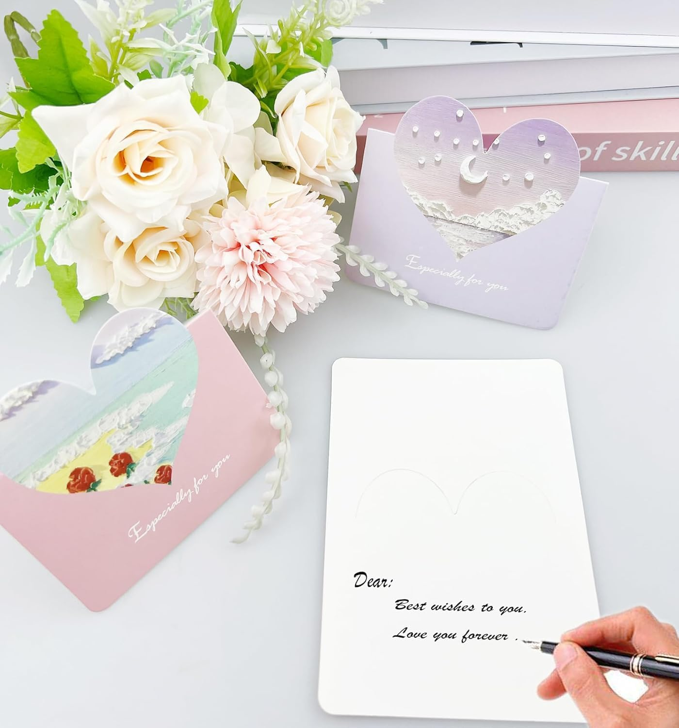 20 Pack Love Folded Greeting Cards,Love Letter Greeting Anniversary Card Gift Blank Stationery Paper Card for Valentine'S Day,Mother'S Day, Flowers, Birthdays, Thank You Returns, Weddings image number 6