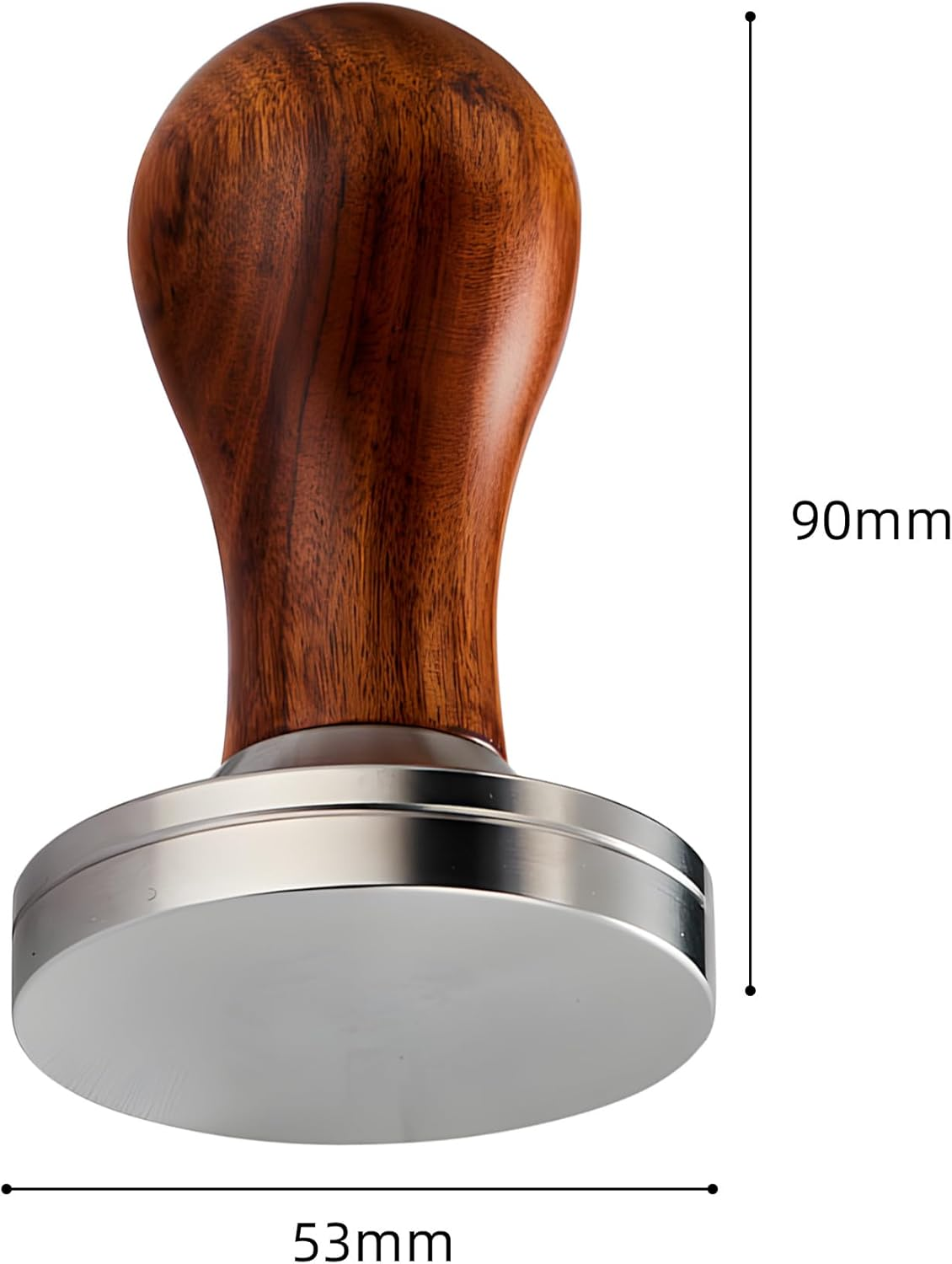 Espresso Coffee Tamper 53Mm Accessories - Compatible with Breville 54Mm Portafilter Baskets and Most 54Mm Espresso Machines Hand Tamper with Stainless Steel Base and Scented Rosewood Handle image number 6