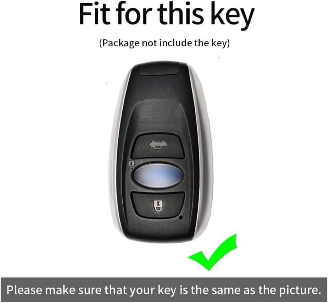 3 Buttons Key Fob Cover Fit for Subaru Ascent BRZ Crosstrek Forester Impreza Legacy Levorg Outback STI WRX XV Accessories Leather Key Cover Case Keyless Entry Remote Key Case (Red) image number 1