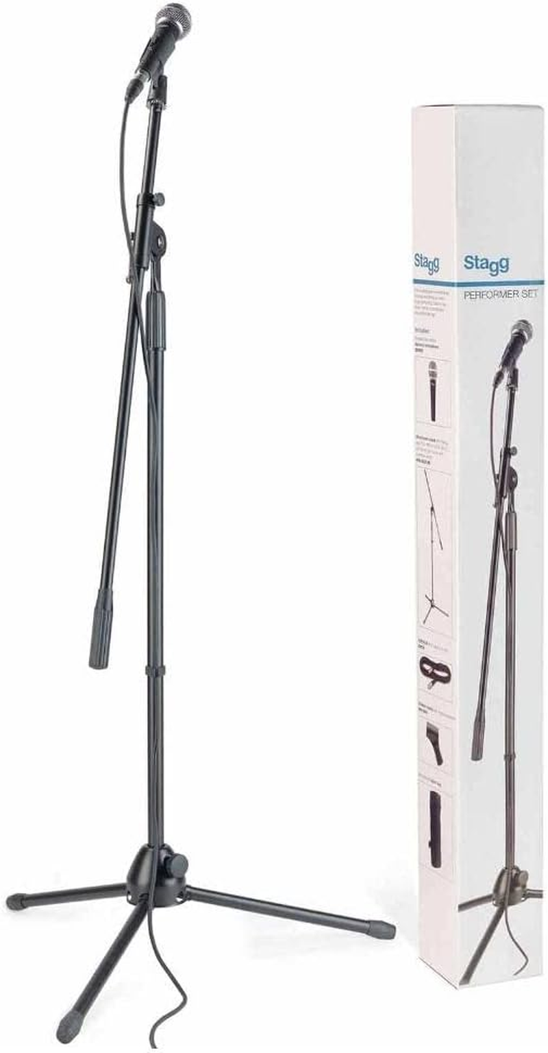 Stagg SDMP10 Multipurpose Cardioid Dynamic Microphone 3-Pin XLR Connection, Vocal and Instrumental Microphone.