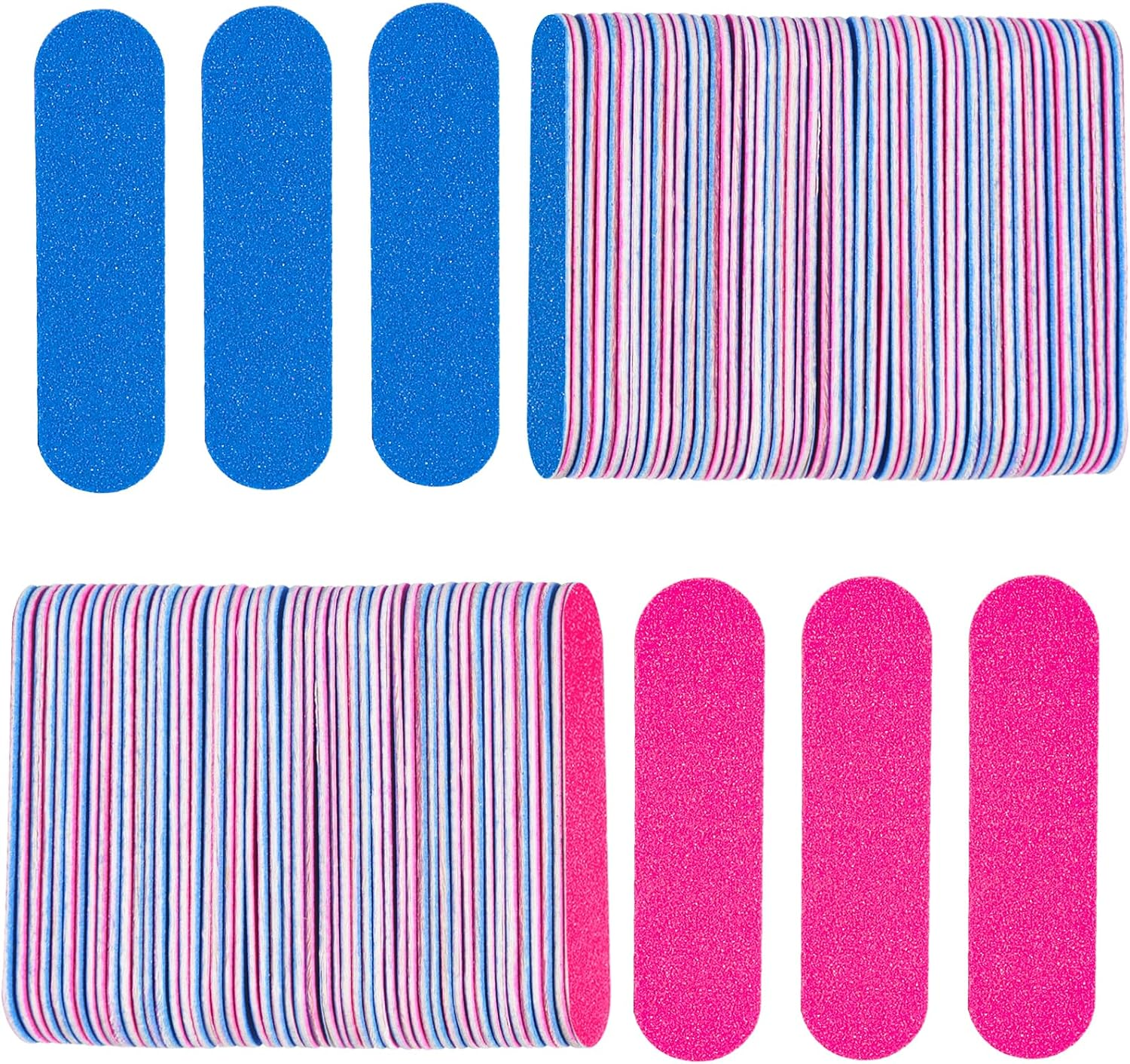 Small Nail Files Bulk, 100 Pcs Disposable Double Sided Emery Boards Travel Size for Men, Women, Kids (3.3 Inch) image number 2
