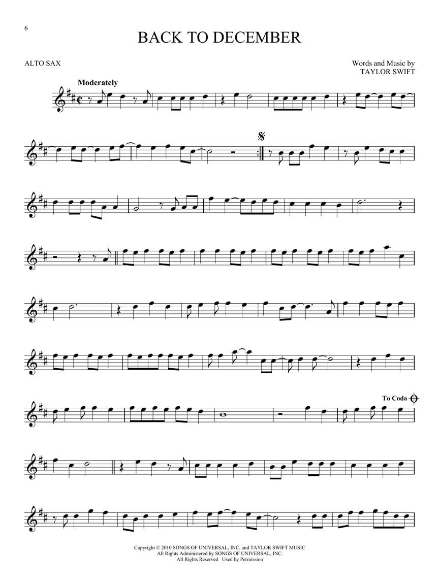 Taylor Swift: for Alto Sax image number 1