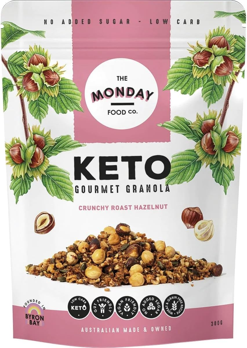 The Monday Food Co - Vegan - Crunchy Roast Hazelnut - Keto Gourmet Granola - 300G image number 1