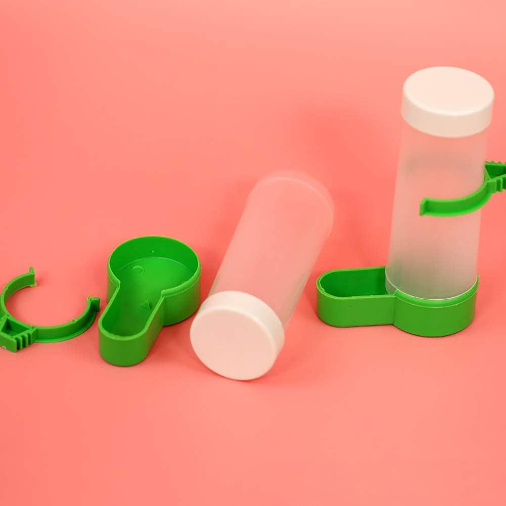 2PCS Bird Water Feeder,Automatic Bird Water Bottle,Container Food Dispenser Hanging in Birds Cage for Parrots Budgie, Cockatiel, Lovebirds (90Ml) - 90Ml image number 3