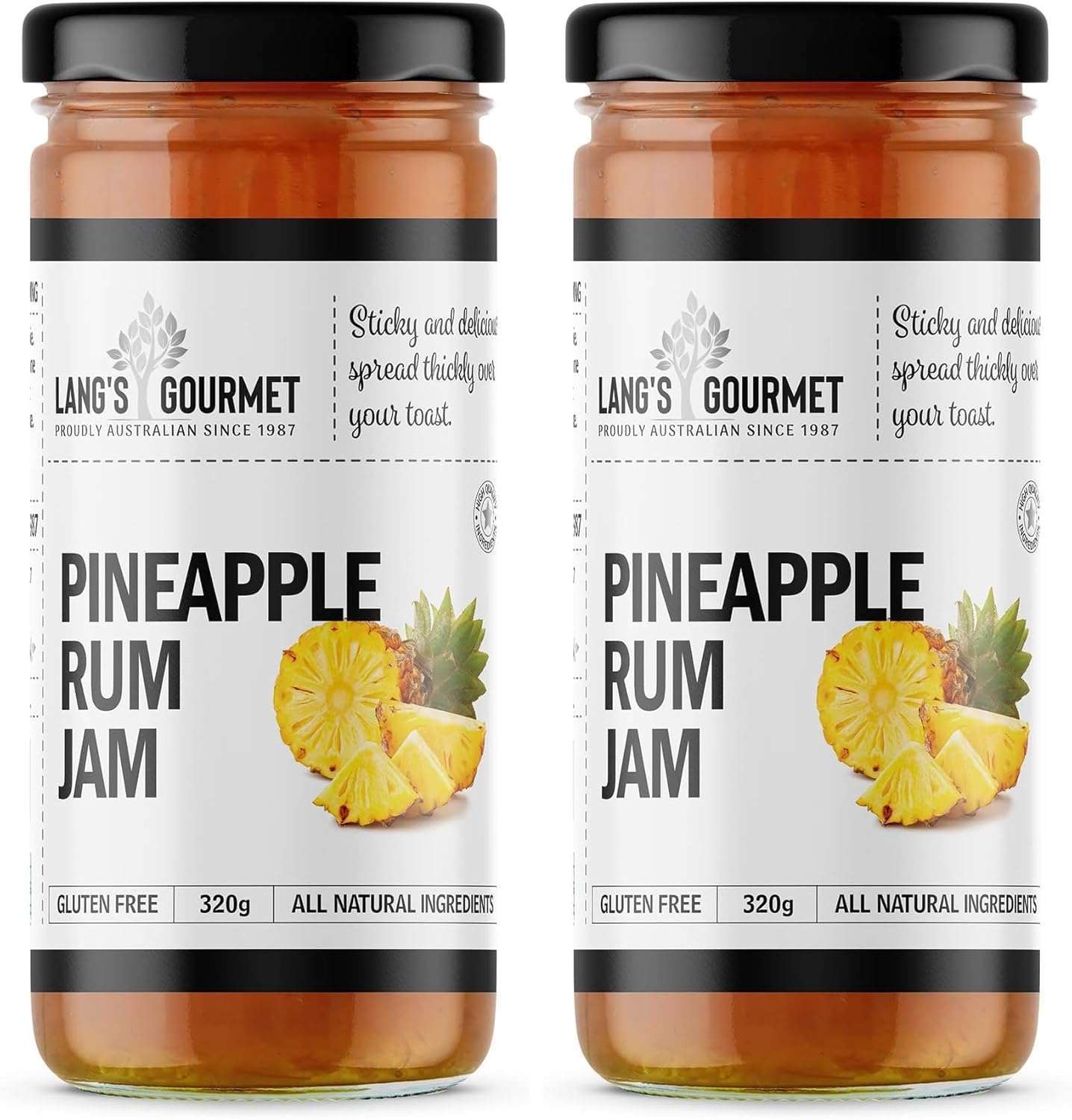 Langs Gourmet Pineapple Rum Jam 300 G image number 1